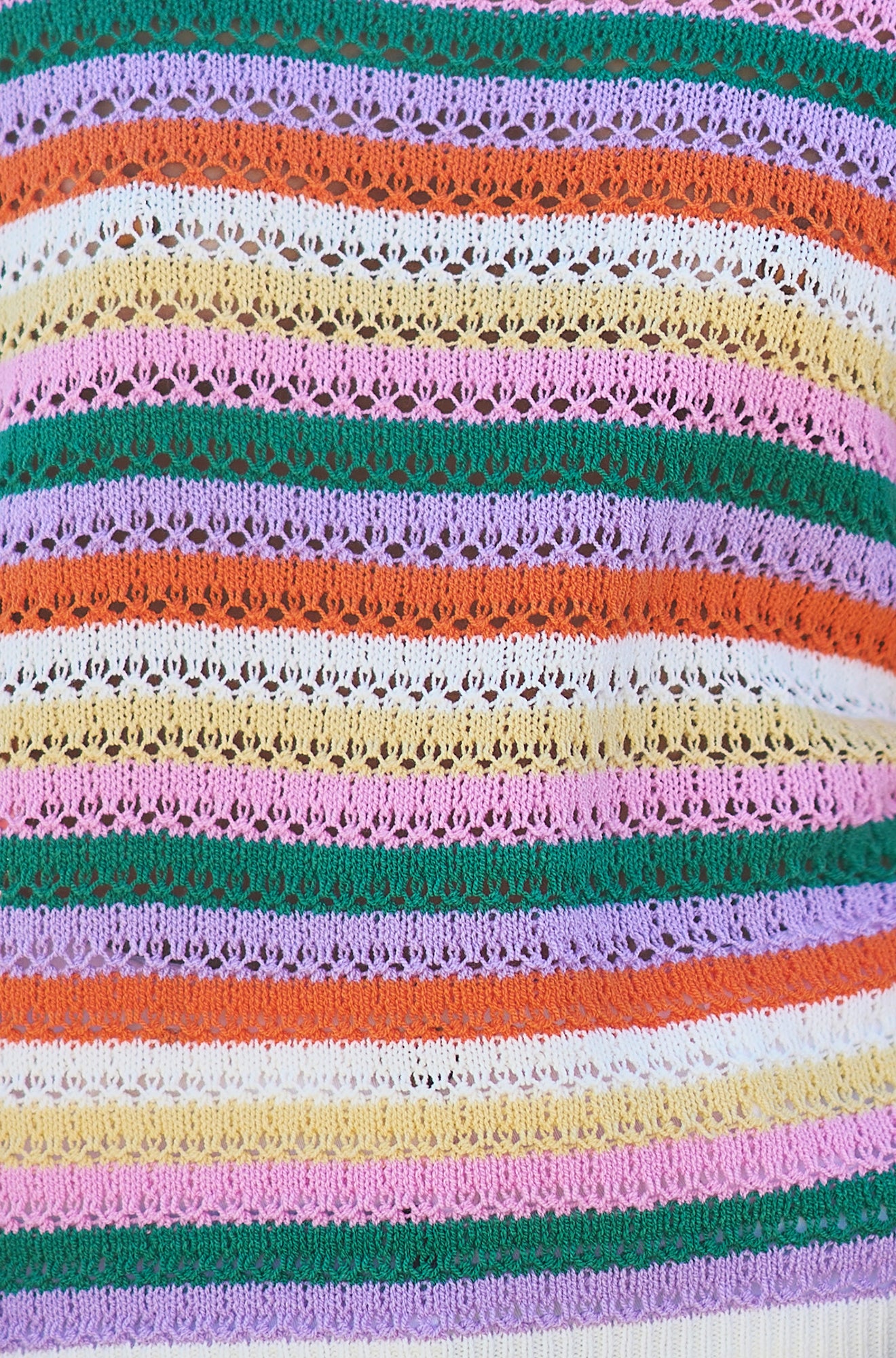 Yumi Multicolour Batwing Crochet Top Knit Top Yumi