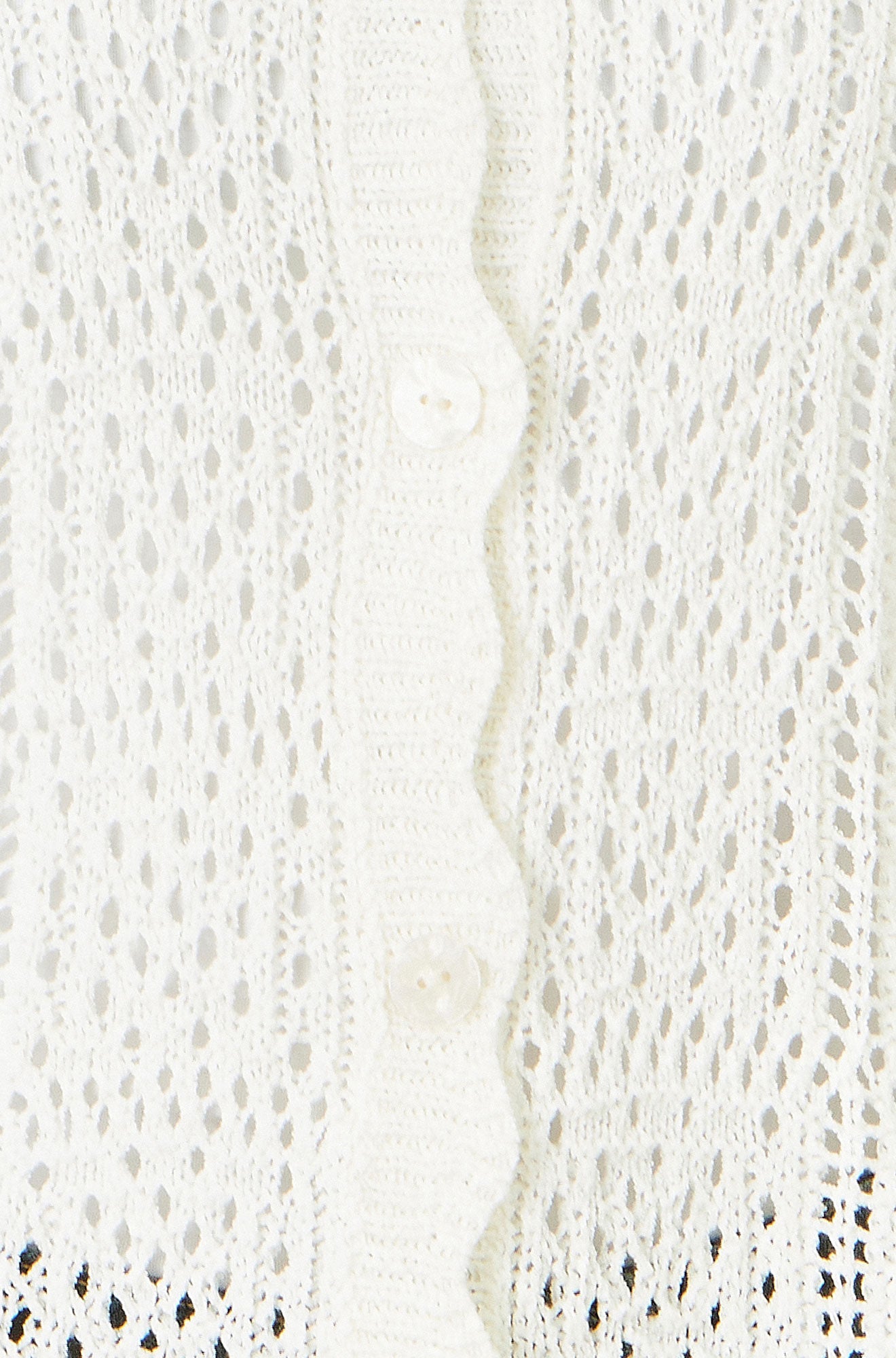 Yumi White Crochet Short Sleeve Cardigan Knit Cardigan Yumi