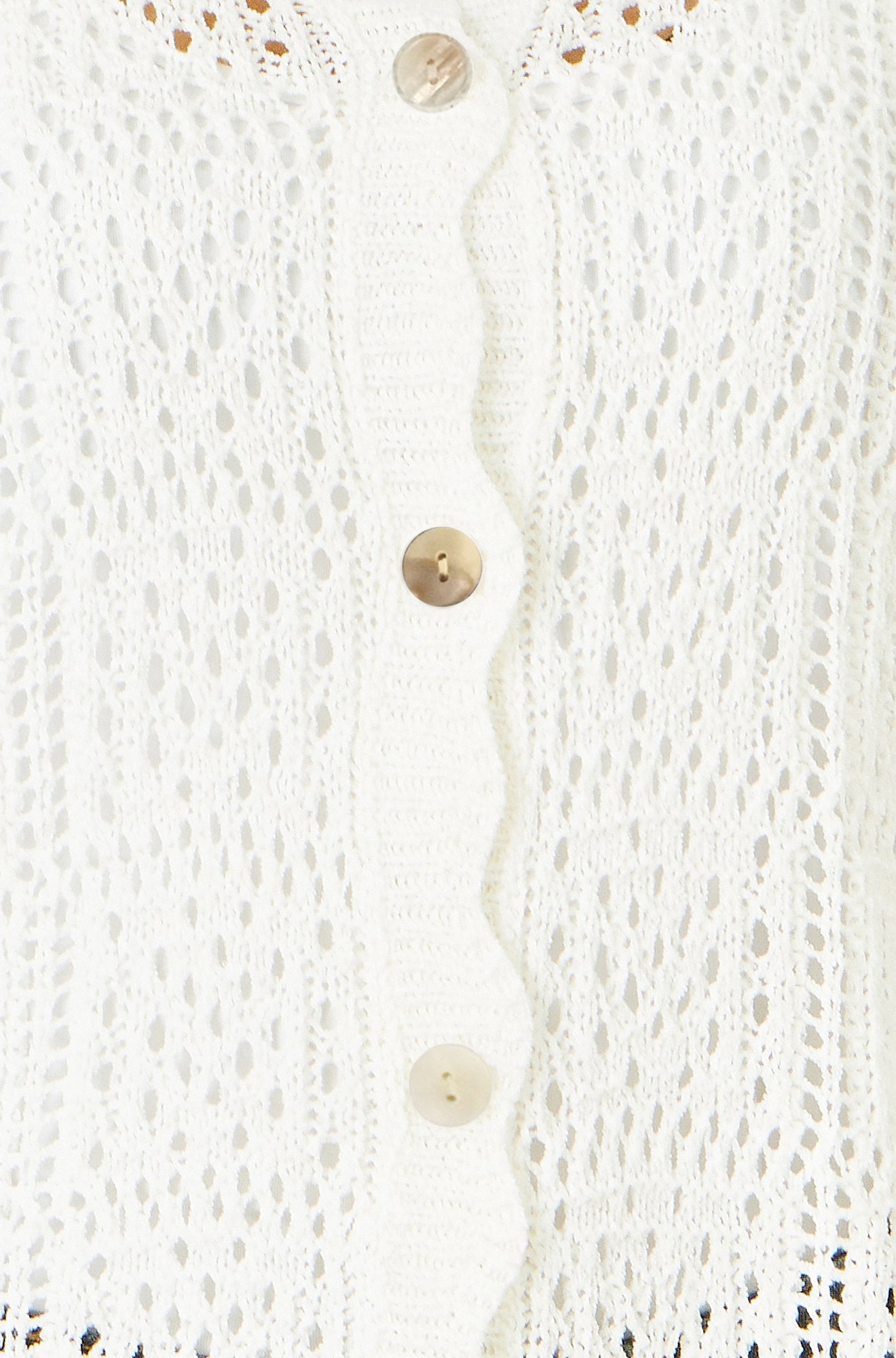 Yumi White Crochet Short Sleeve Cardigan Knit Cardigan Yumi