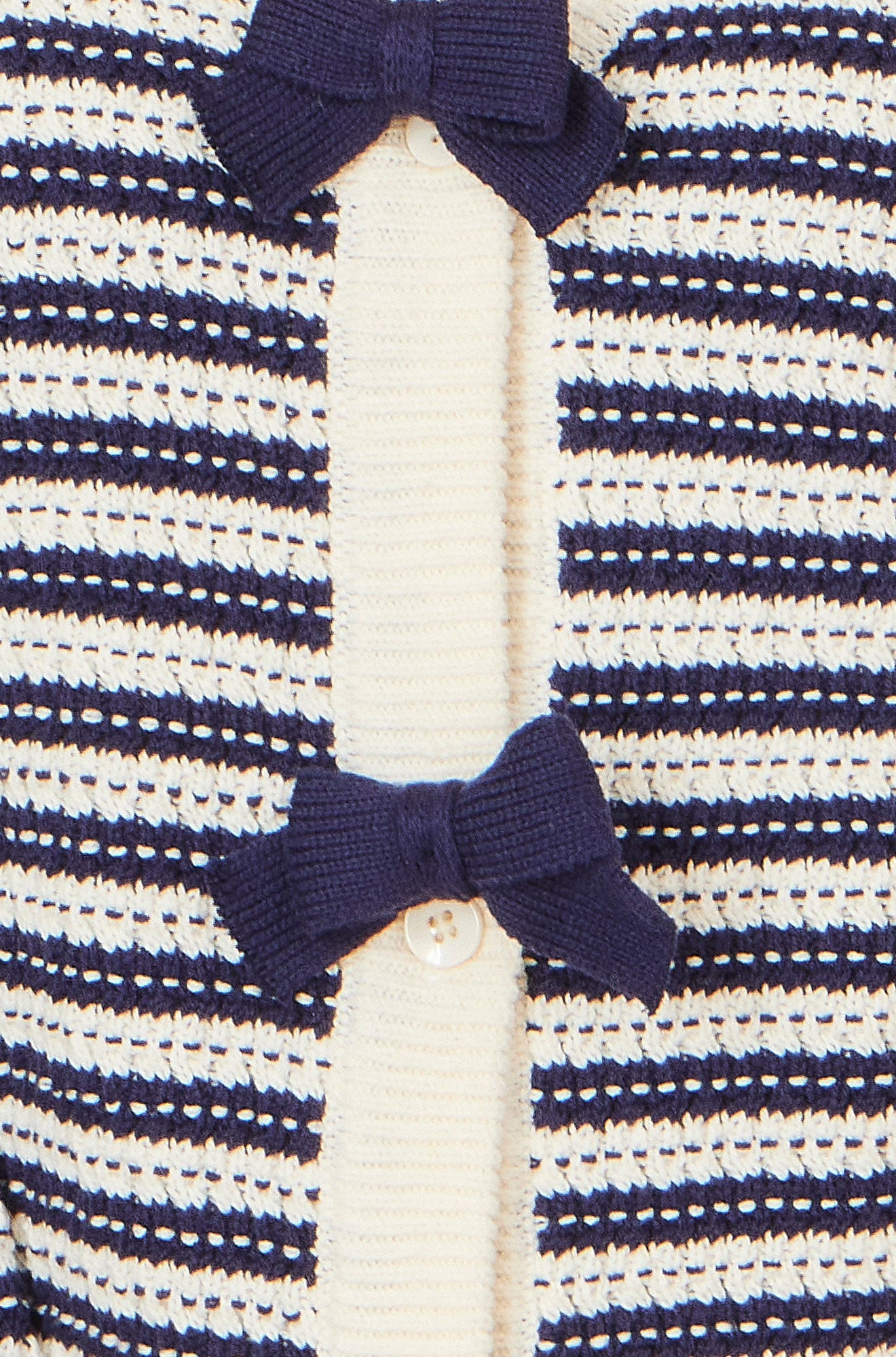 Yumi Multicolour Block Stripe Tie Front Cardigan Knit Cardigan Yumi