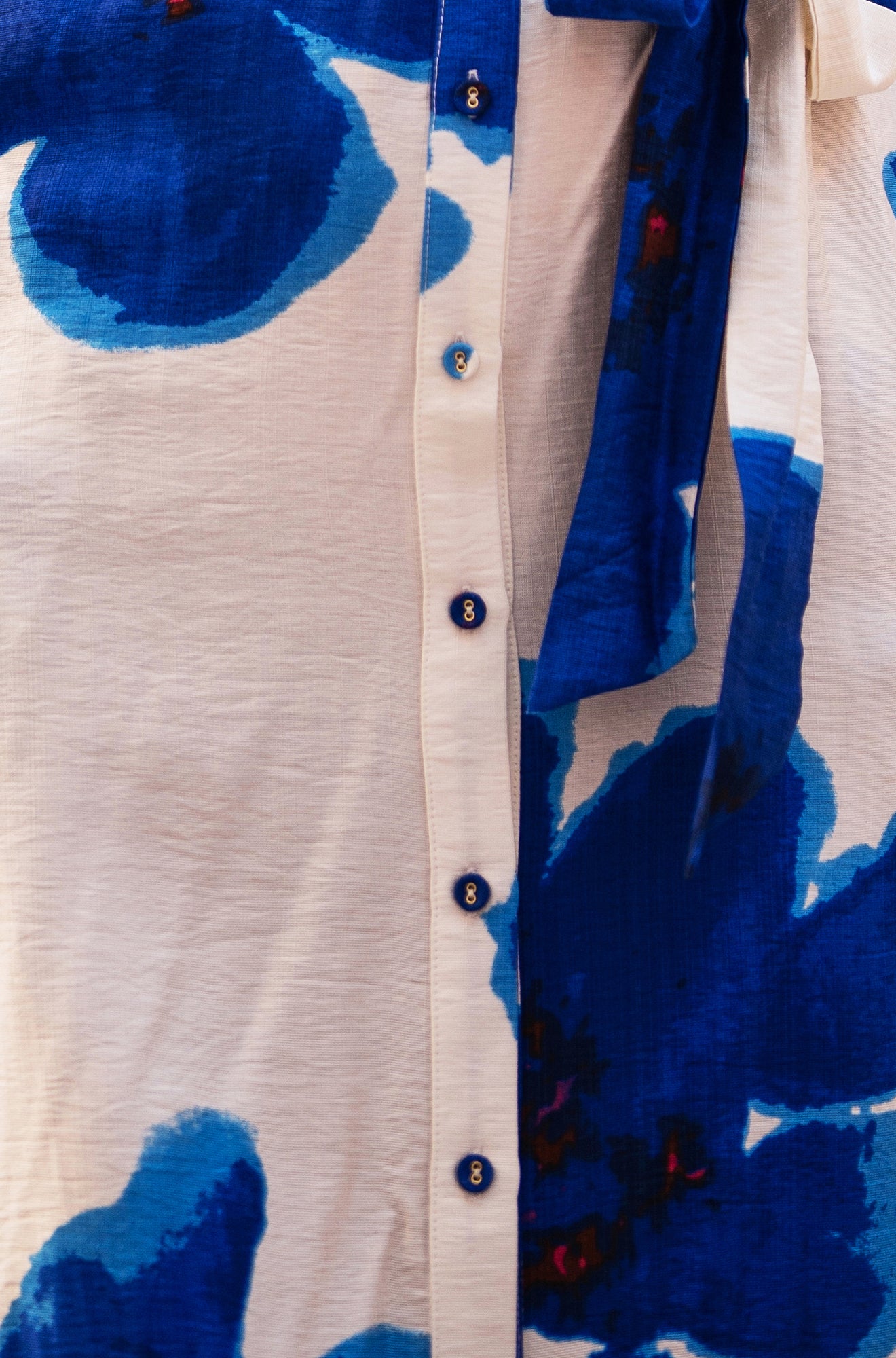 Yumi Blue Scattered Floral Shirt Dress Dress Occasion Yumi