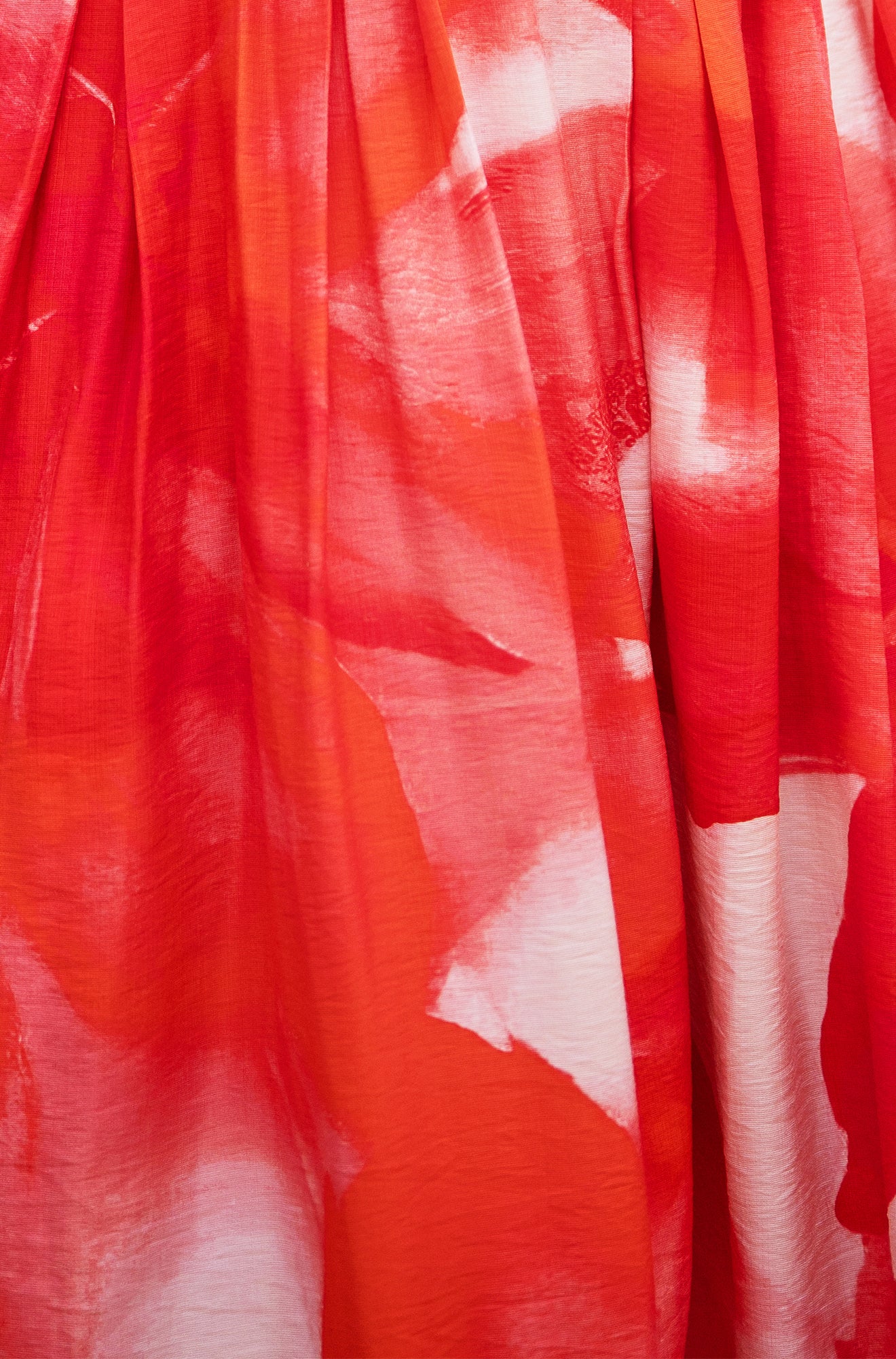 Yumi Red Viscose Floral Midi Dress With Puff Sleeves Dress Occasion Yumi