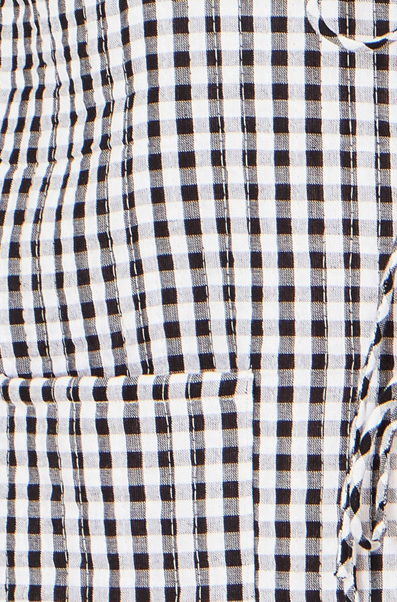 Yumi Black Gingham Reversible Cotton Tie Waistcoat Outerwear Yumi