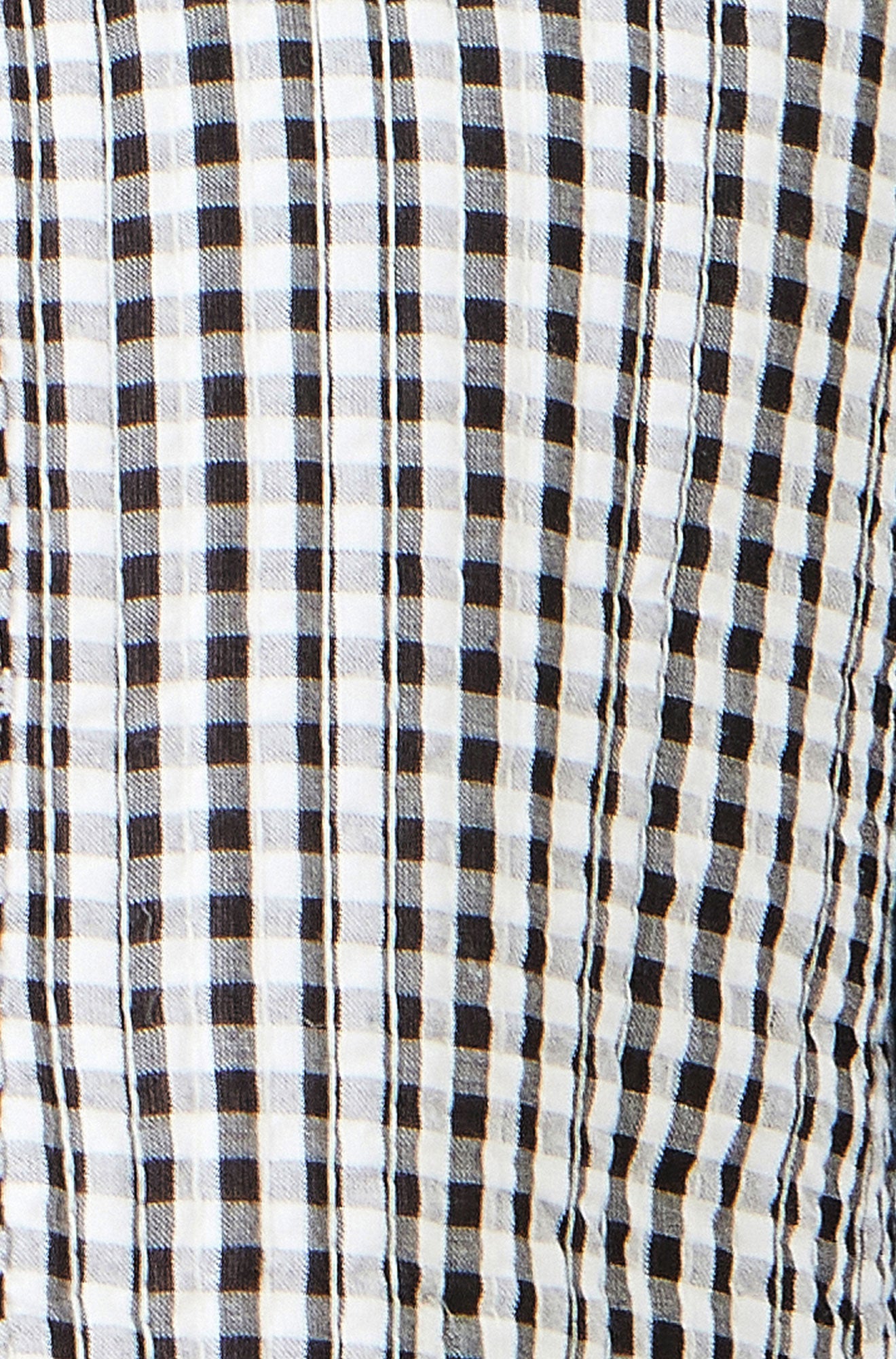 Yumi White Gingham Reversible Cotton Quilted Cropped Jacket Outerwear Yumi