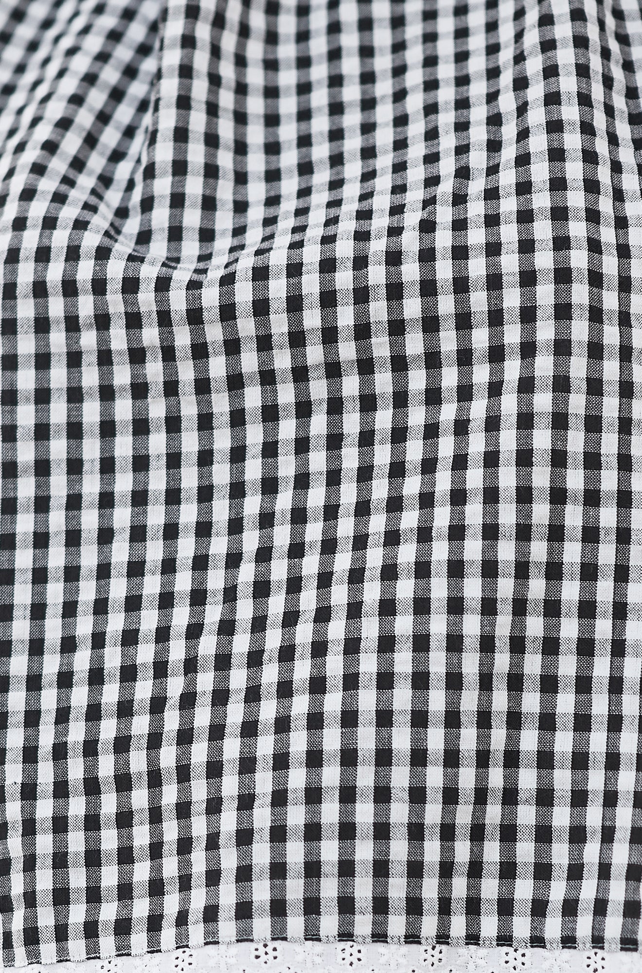 Yumi Black Gingham Cotton Midi Skirt Skirts Yumi