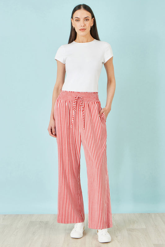 Yumi Red Stripe Relaxed Trousers TROUSER Yumi