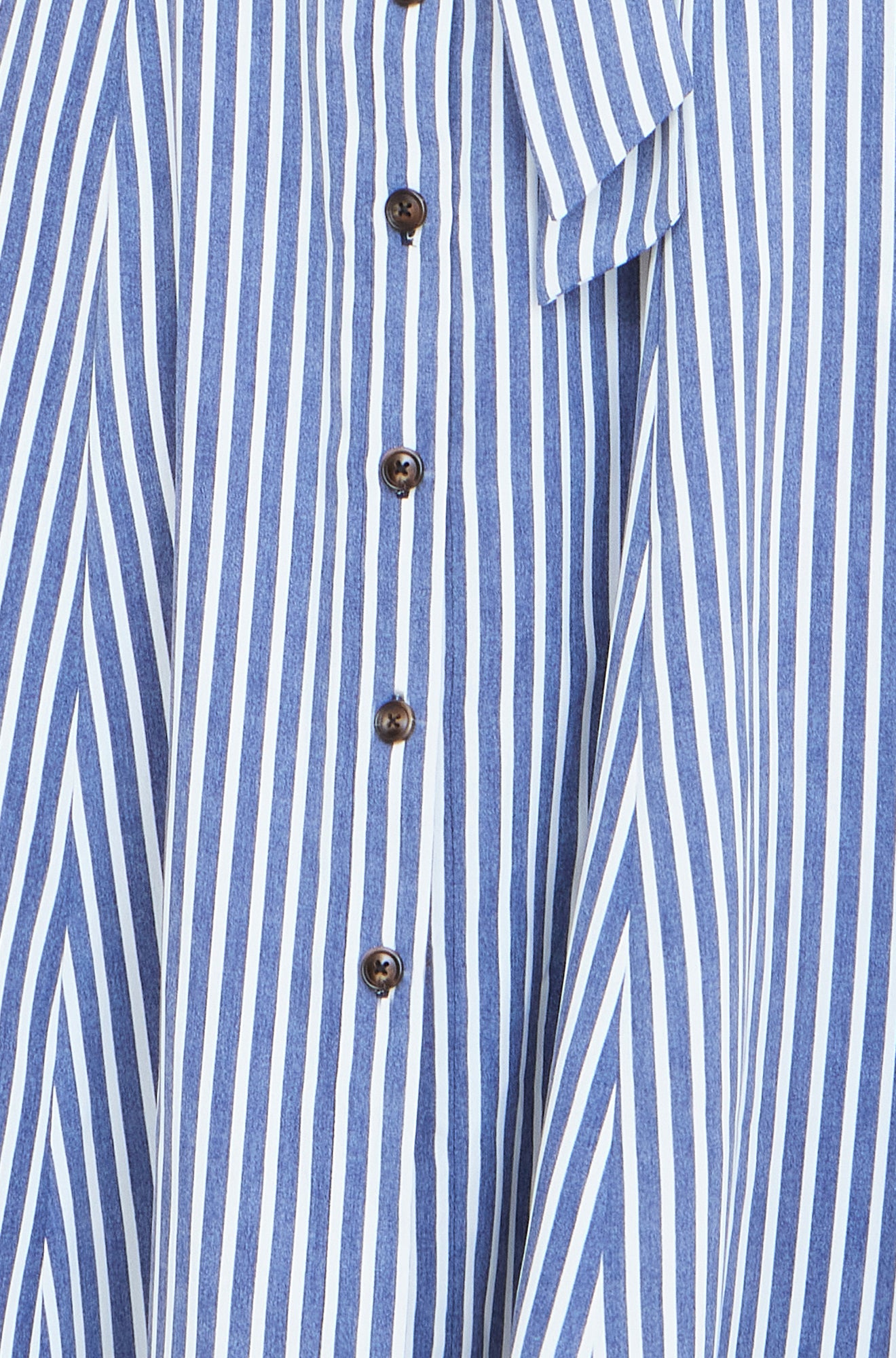 Yumi Navy Stripe Midi Sleeveless Shirt Dress Dress Casual Yumi