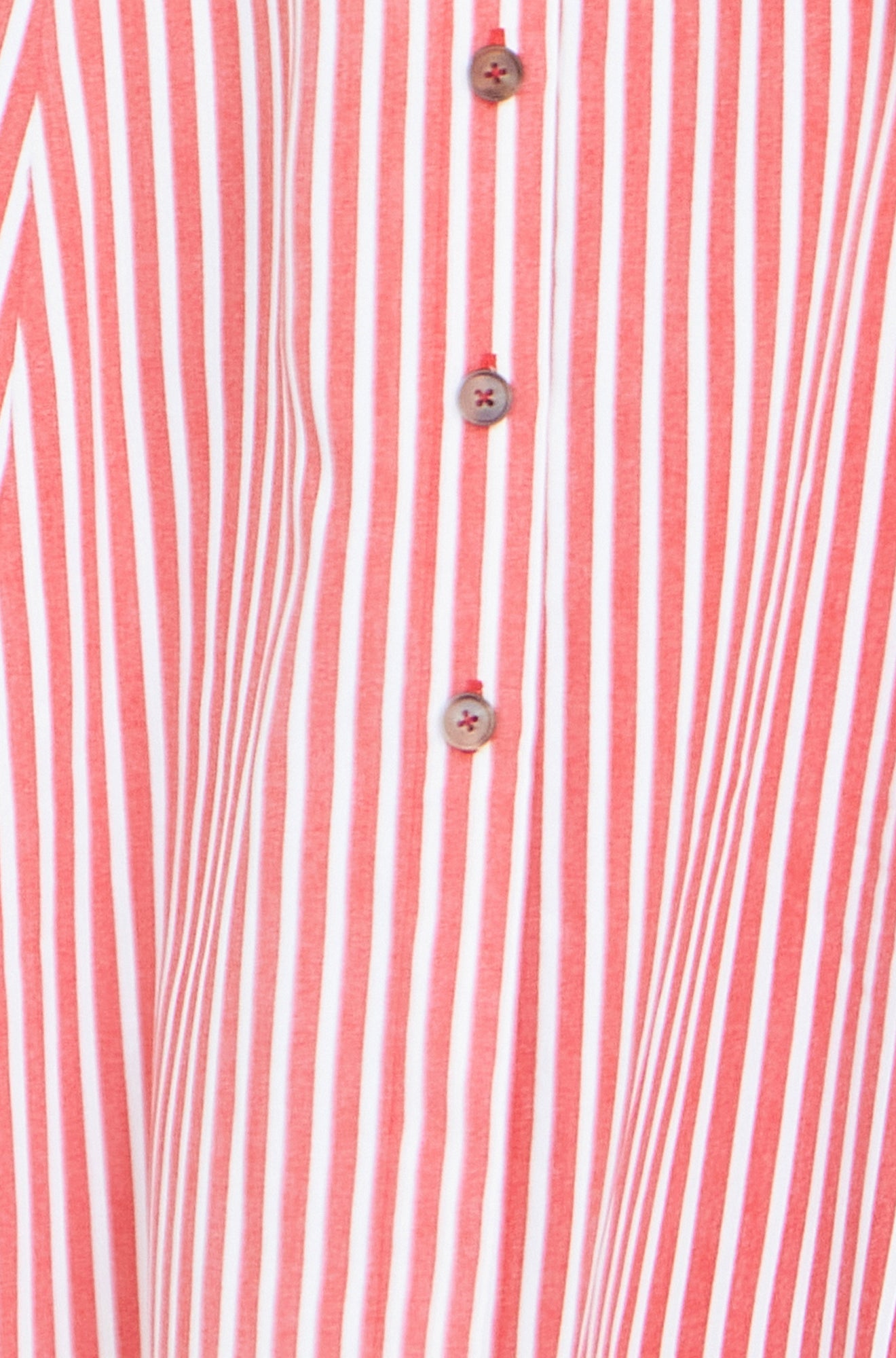 Yumi Red Stripe Midi Sleeveless Shirt Dress Dress Casual Yumi