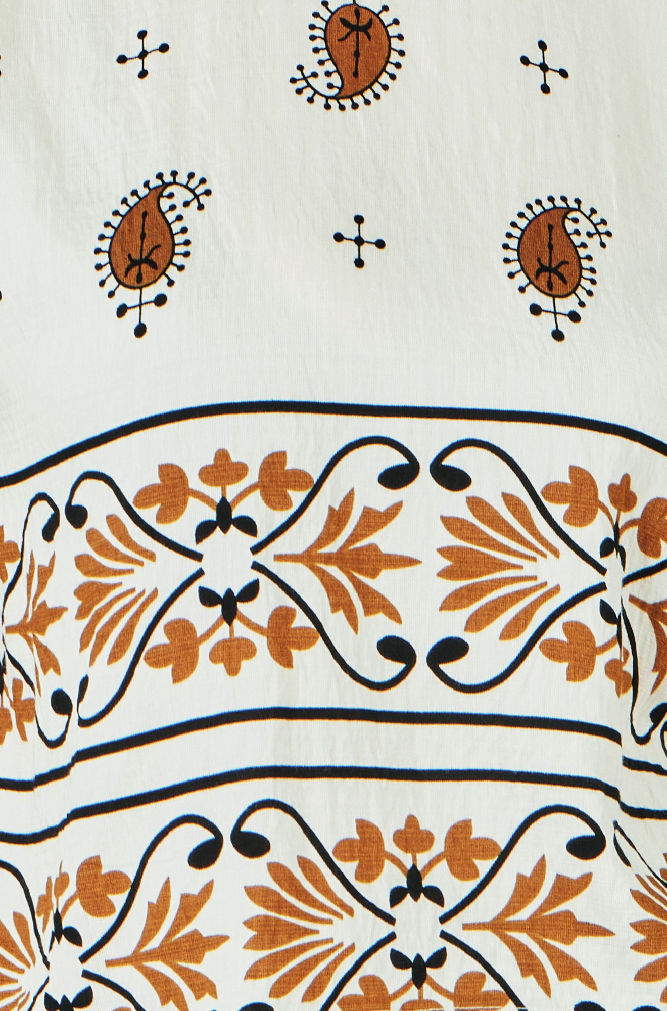 Yumi Ivory Viscose Paisley Top Tops Yumi