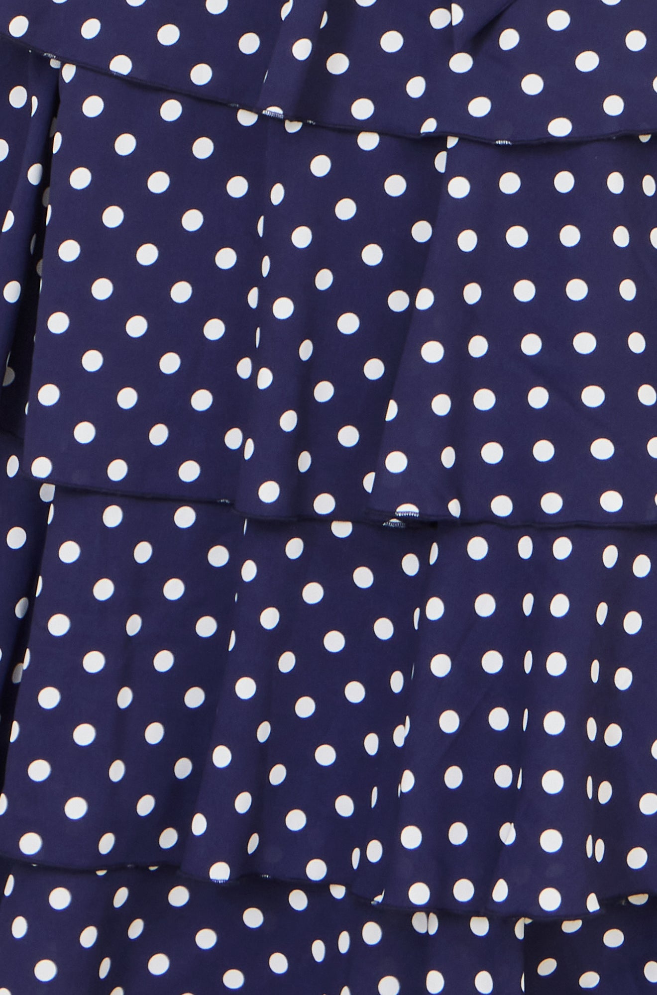 Yumi Navy Spot Tiered Midi Dress Dress Occasion Yumi