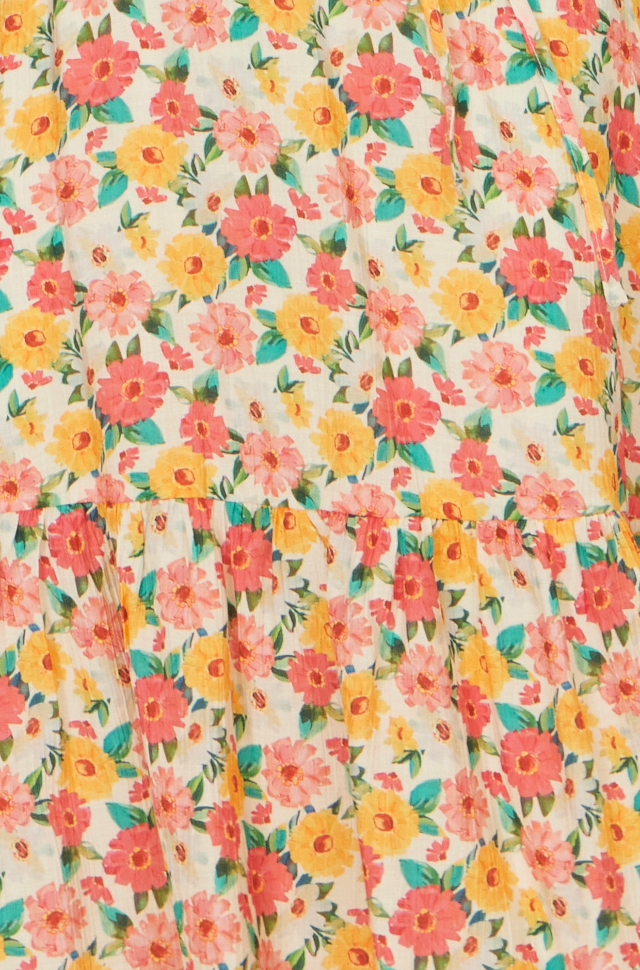 Yumi Multicolour Midi Tea Dress With Angel Sleeves Dress Casual Yumi