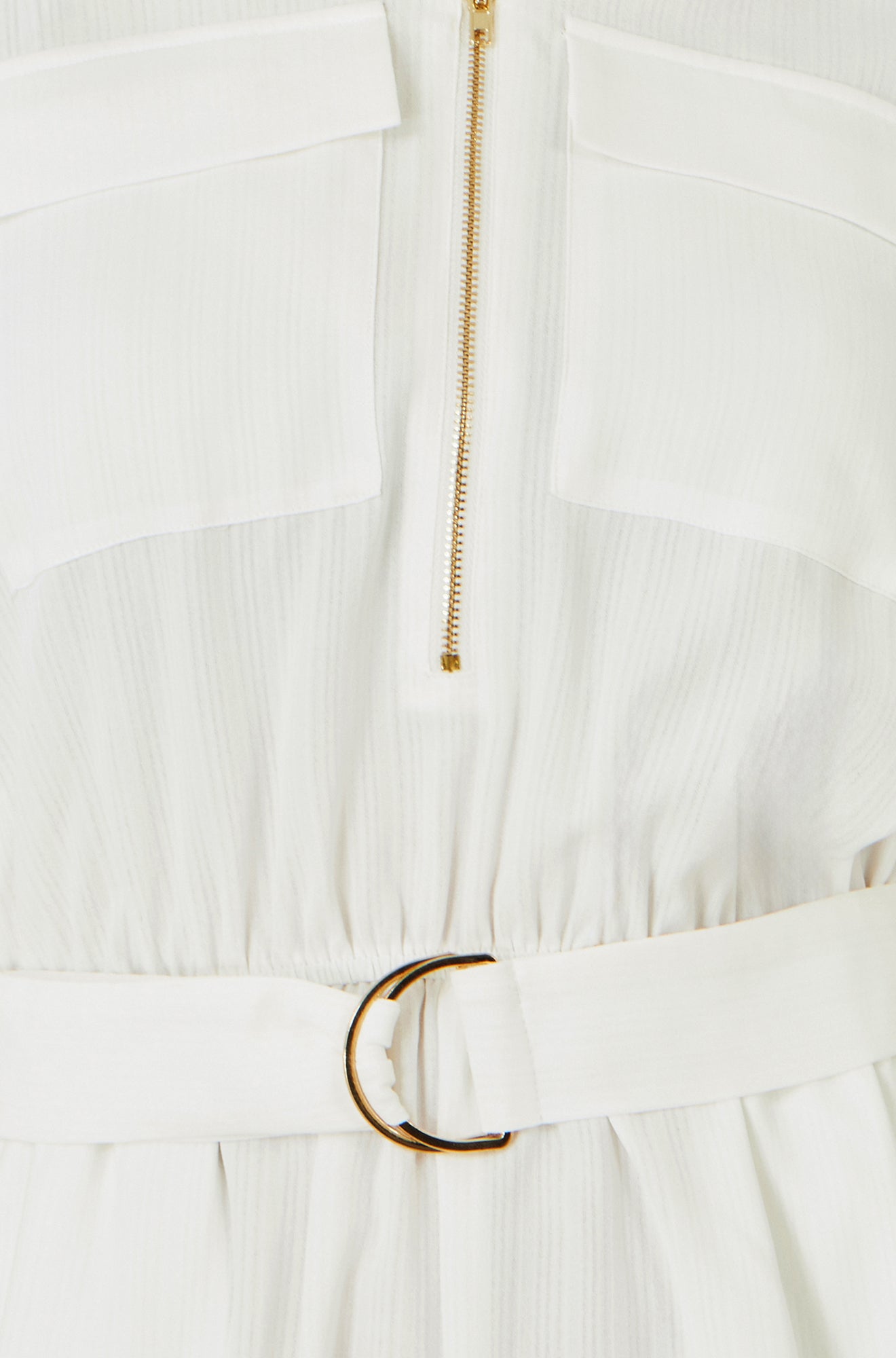 Yumi White Utility Style Playsuit PLAYSUIT Yumi