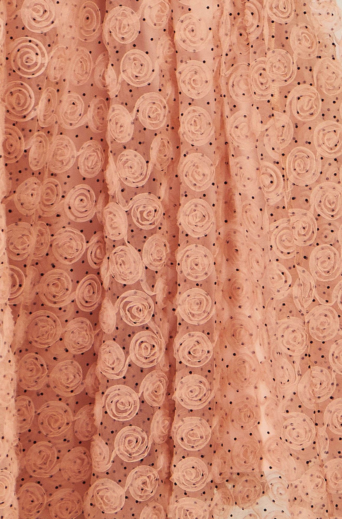 Yumi Blush Pink Spot And Rose Tulle Skirt Skirts Yumi