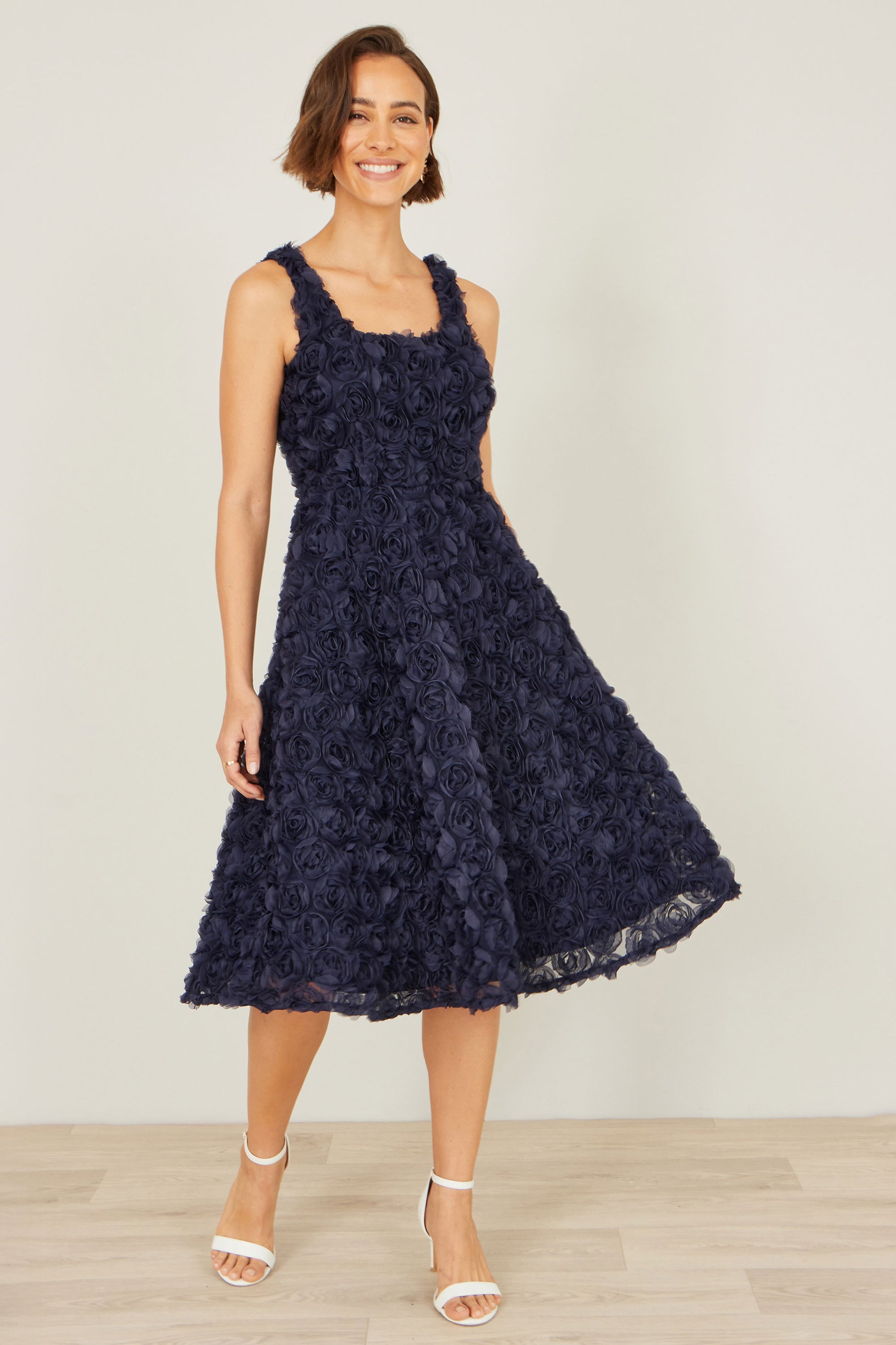yumi skater dress Yumi Green Polka Dot Mesh Wrap Skater Dress With Pockets by Yumi