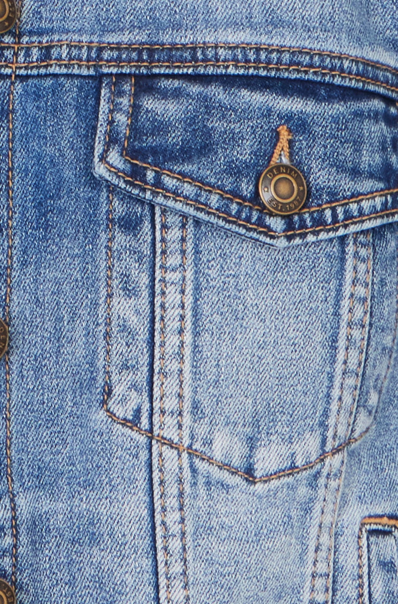 Yumi Blue Stretch Washed Denim Jacket Outerwear Yumi