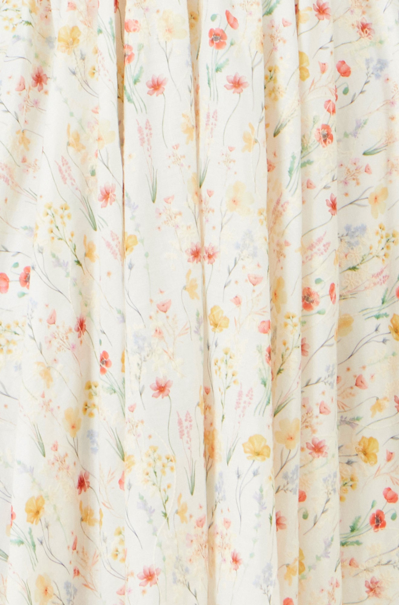 Yumi White Botanical Embroidery Fabric Handkerchief Hem Dress Beachwear Yumi