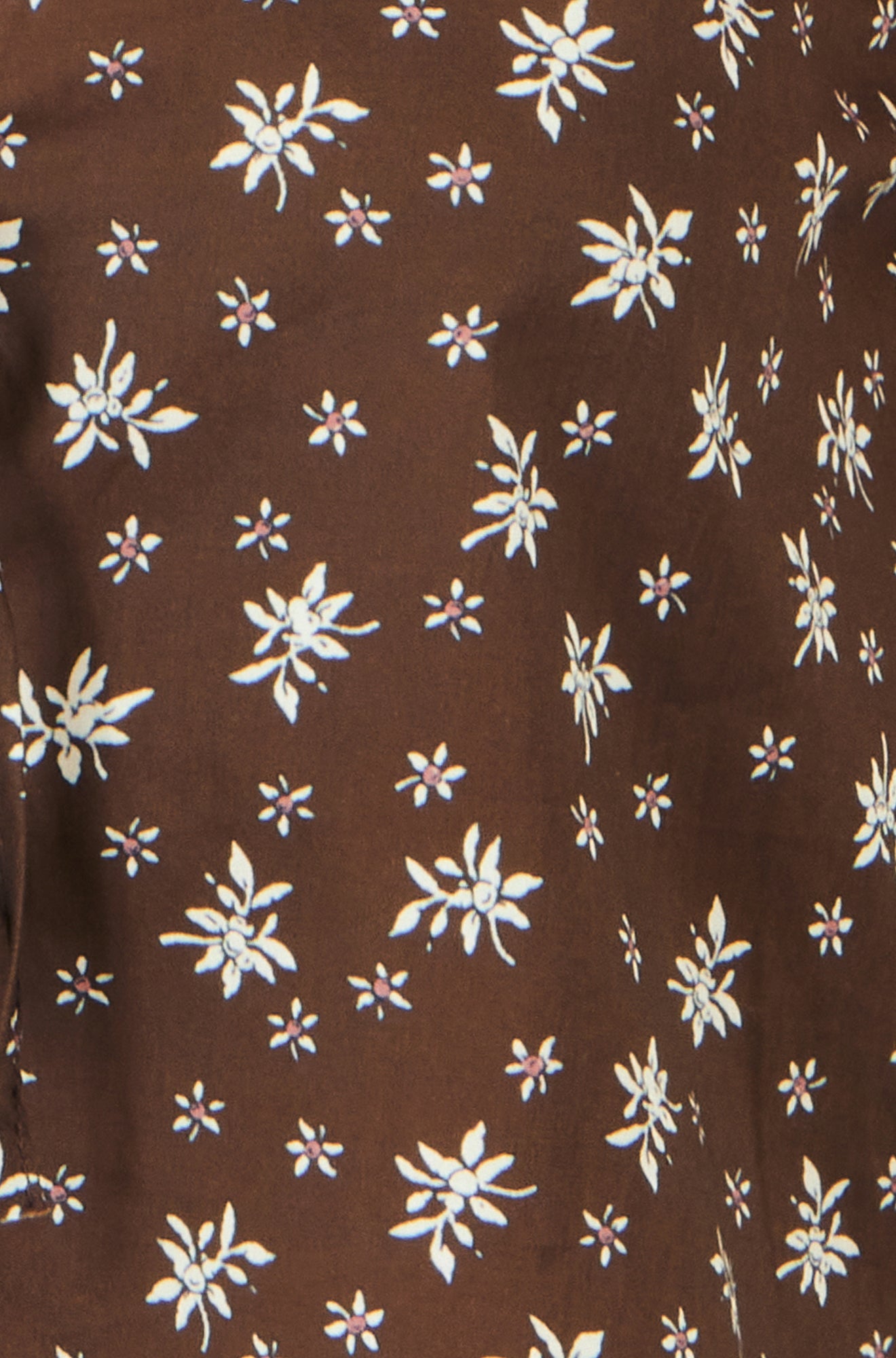 Yumi Brown Cotton Daisy Print Waistcoat Top WAISTCOAT Yumi