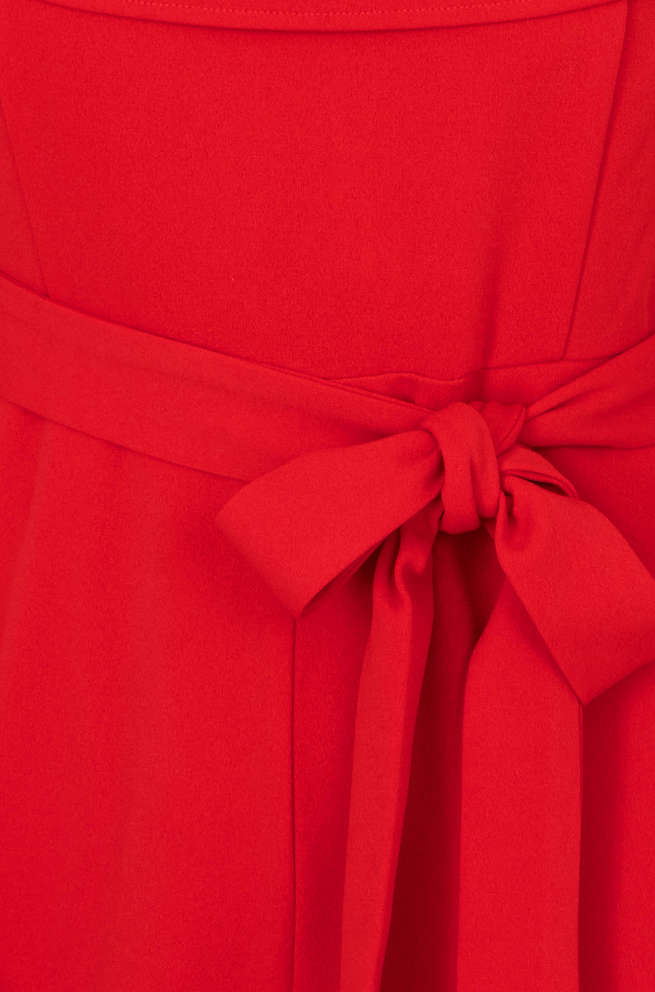 Yumi Red Stretch Bardot Jumpsuit JUMPSUIT Yumi