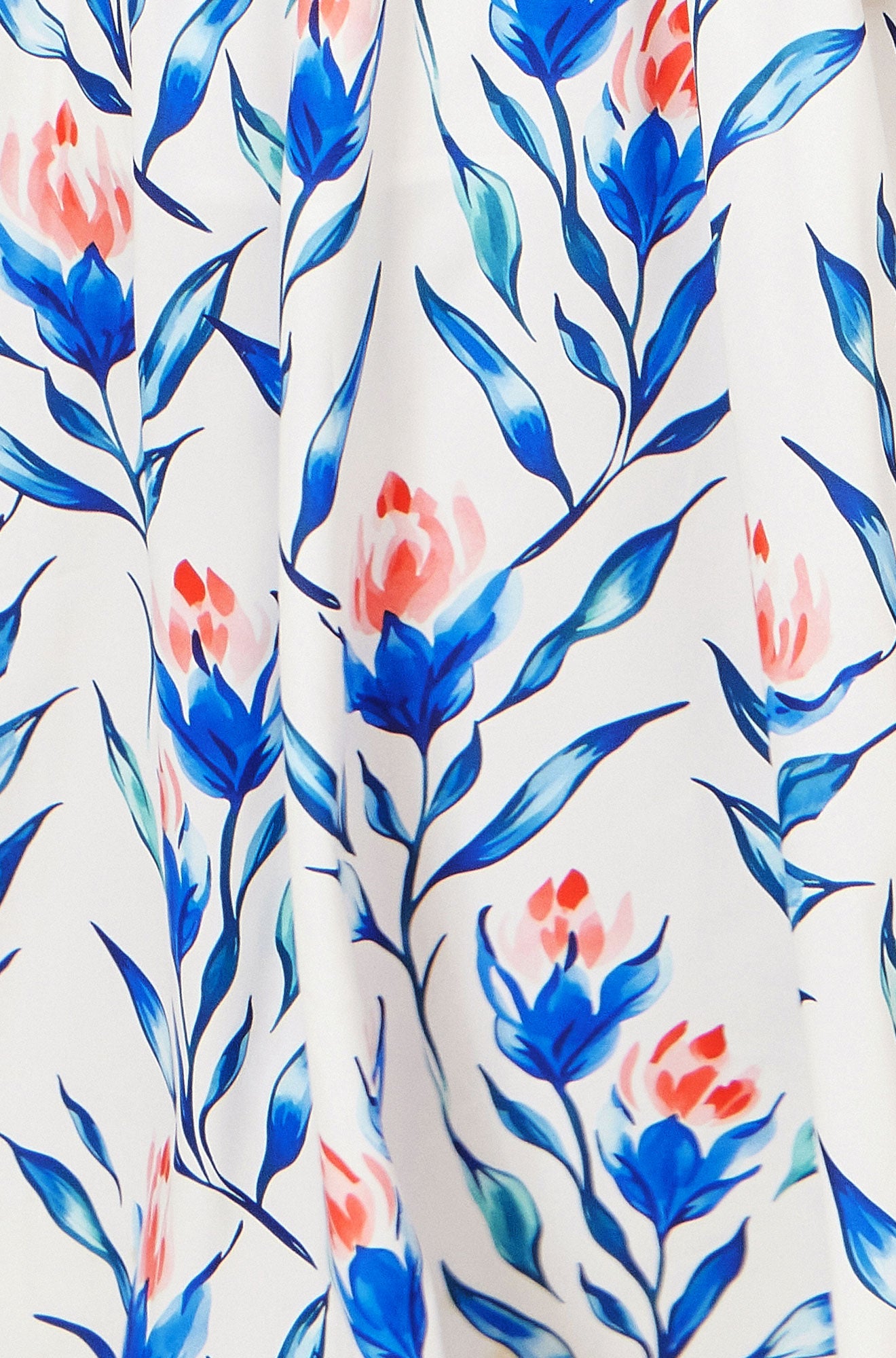 Yumi White Floral Print Maxi Sun Dress Beachwear Yumi