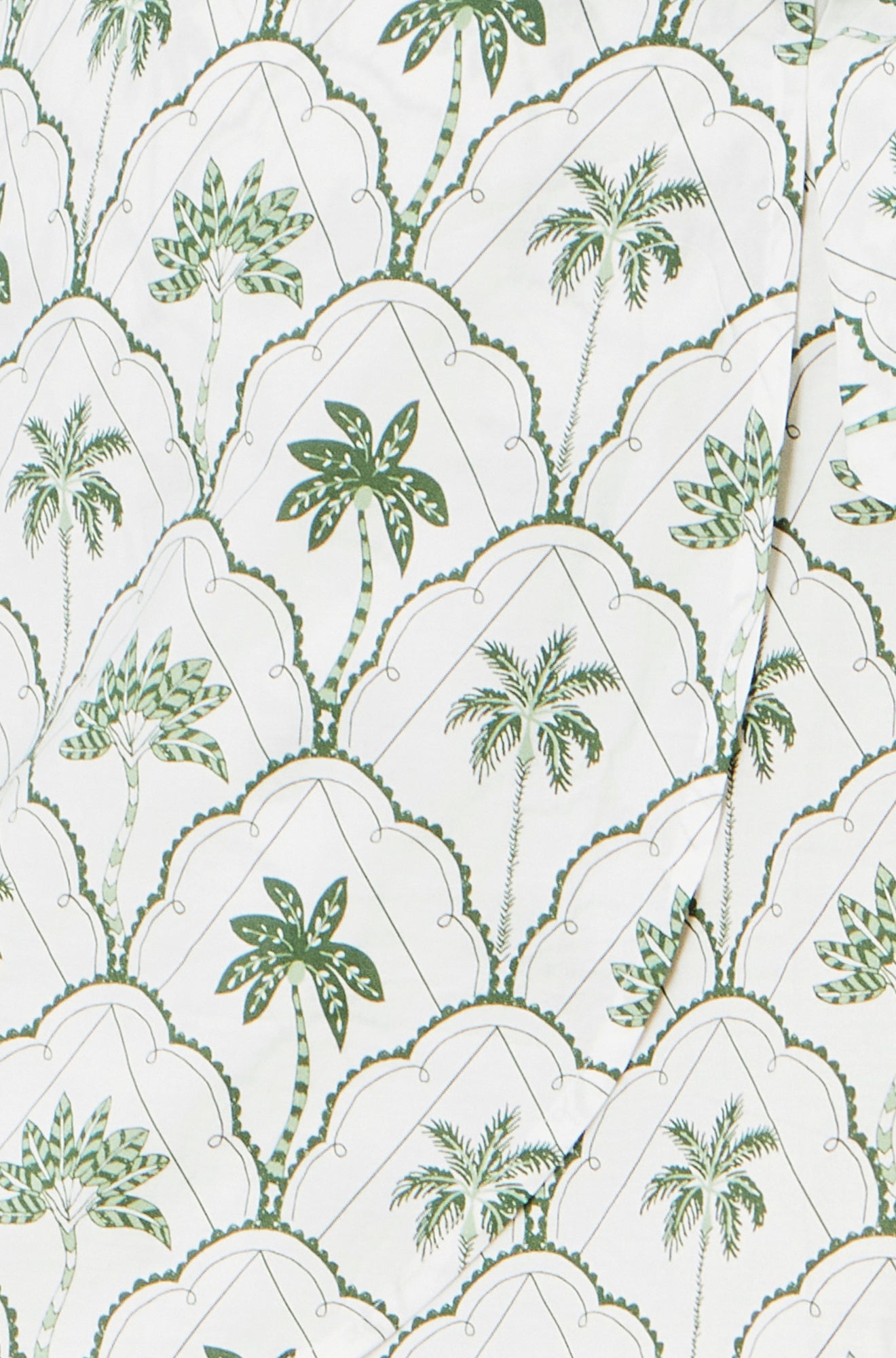 Yumi White Palm Print Cotton Wrap Skirt Skirts Yumi