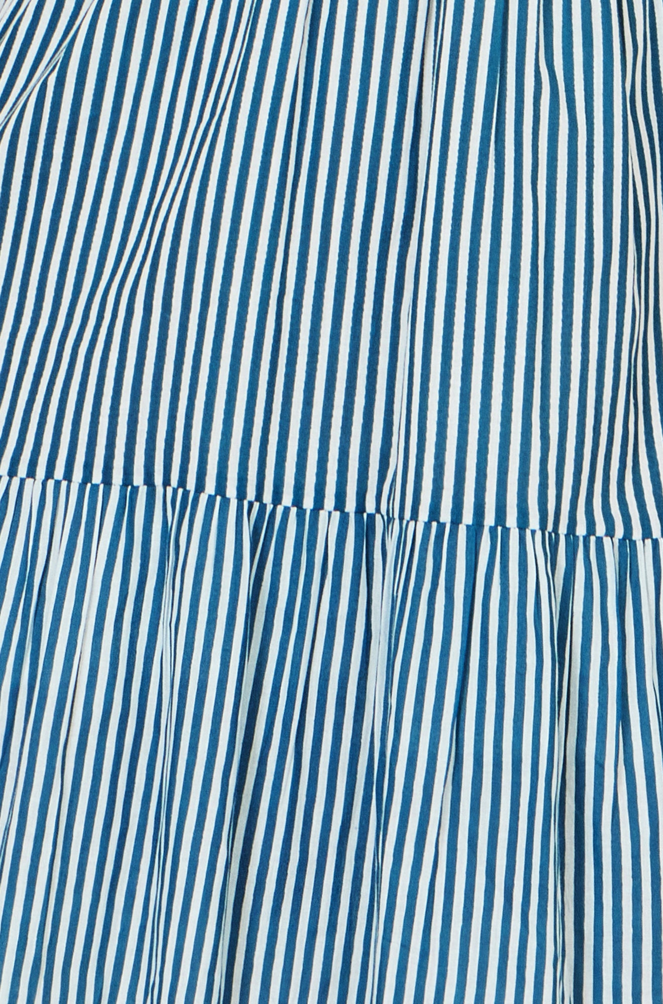Yumi Blue Stripe Cotton Mini Sun Dress Beachwear Yumi