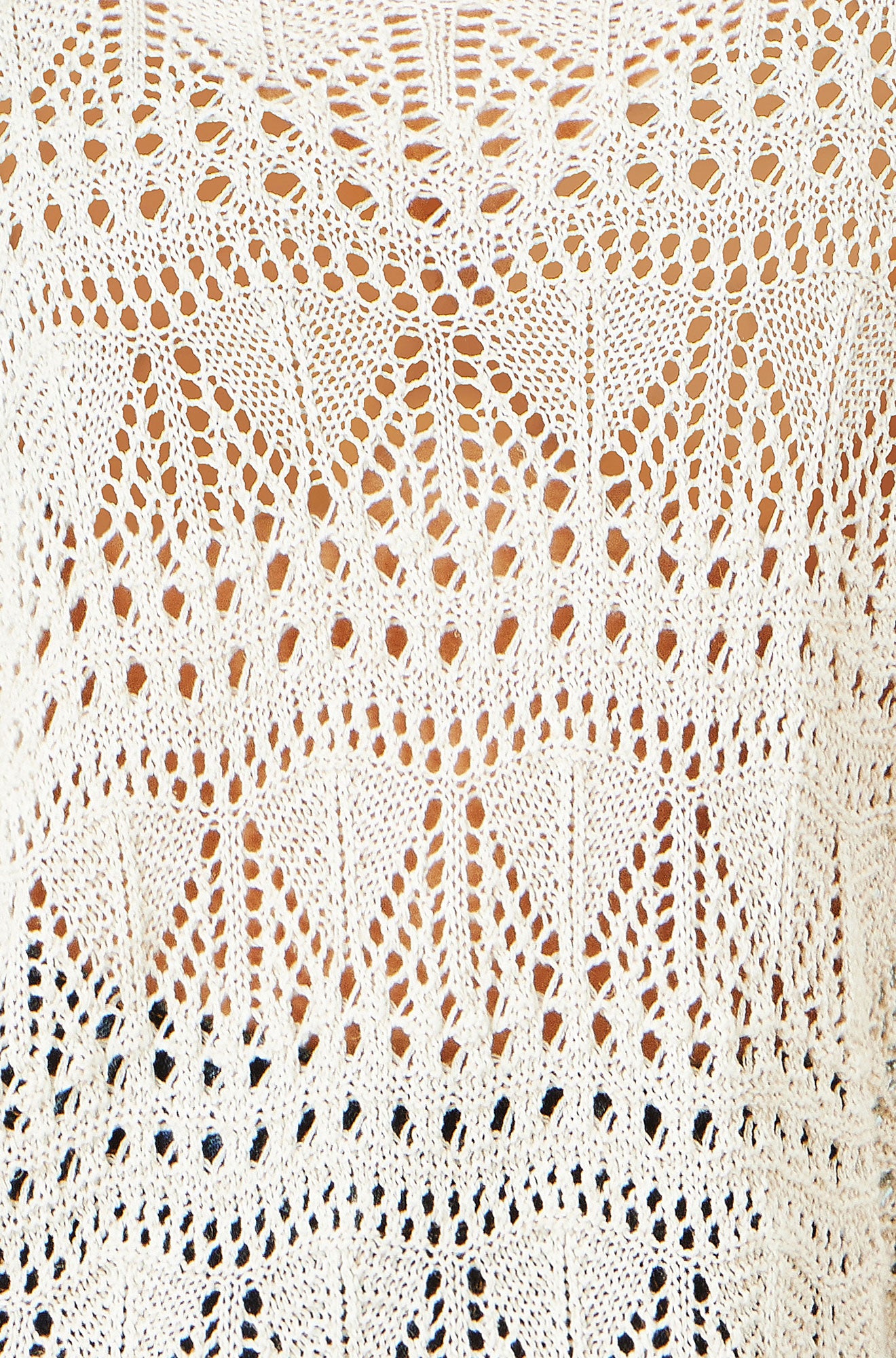 Yumi Beige Cotton Mix Relaxed Fit Pointelle Jumper Knit Jumper Yumi