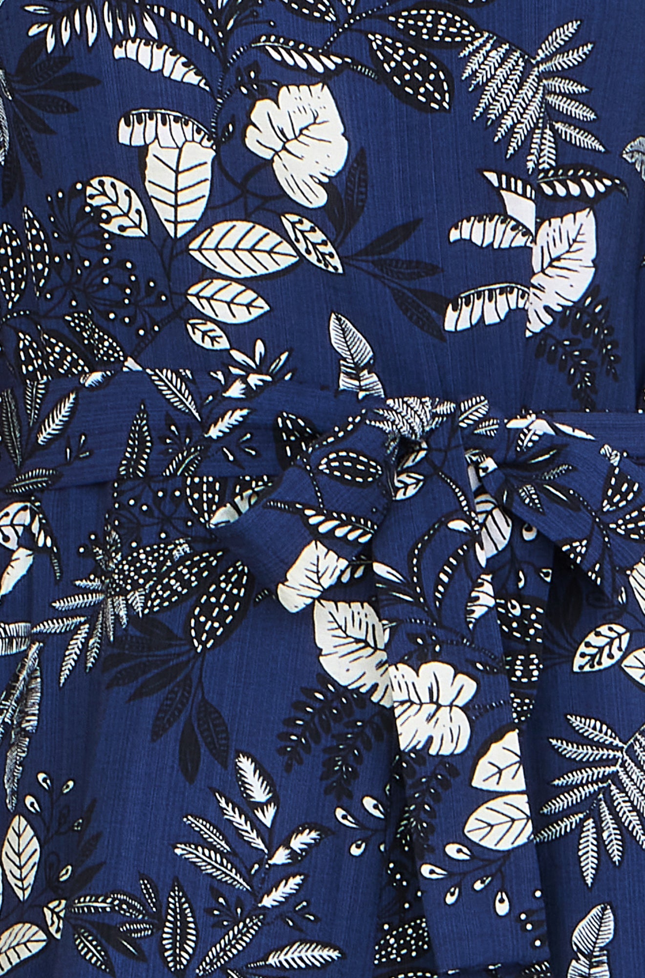 Yumi Navy Leaf Culotte Jumpsuit JUMPSUIT Yumi