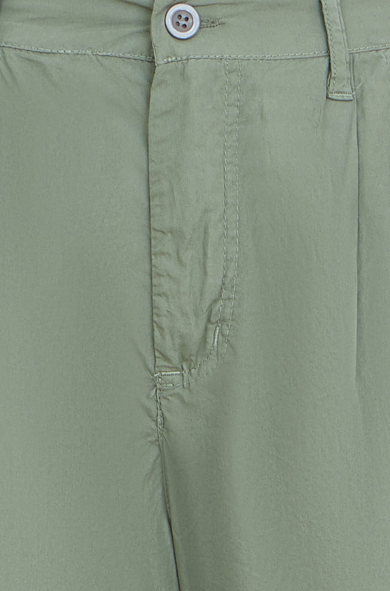 Yumi Khaki Cotton Canvas Chino Trousers TROUSER Yumi