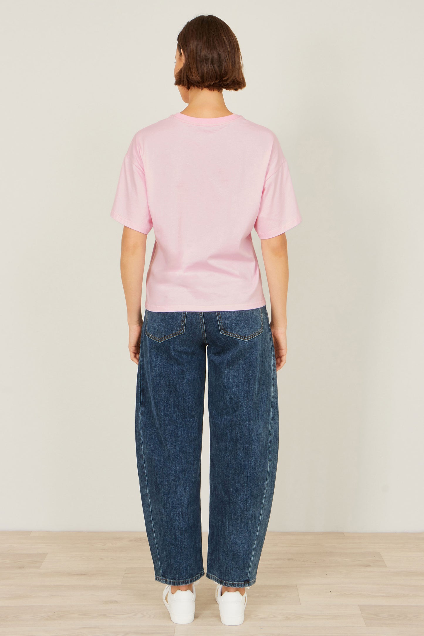 Yumi Pink Crab Vacation Print T Shirt Tops Yumi