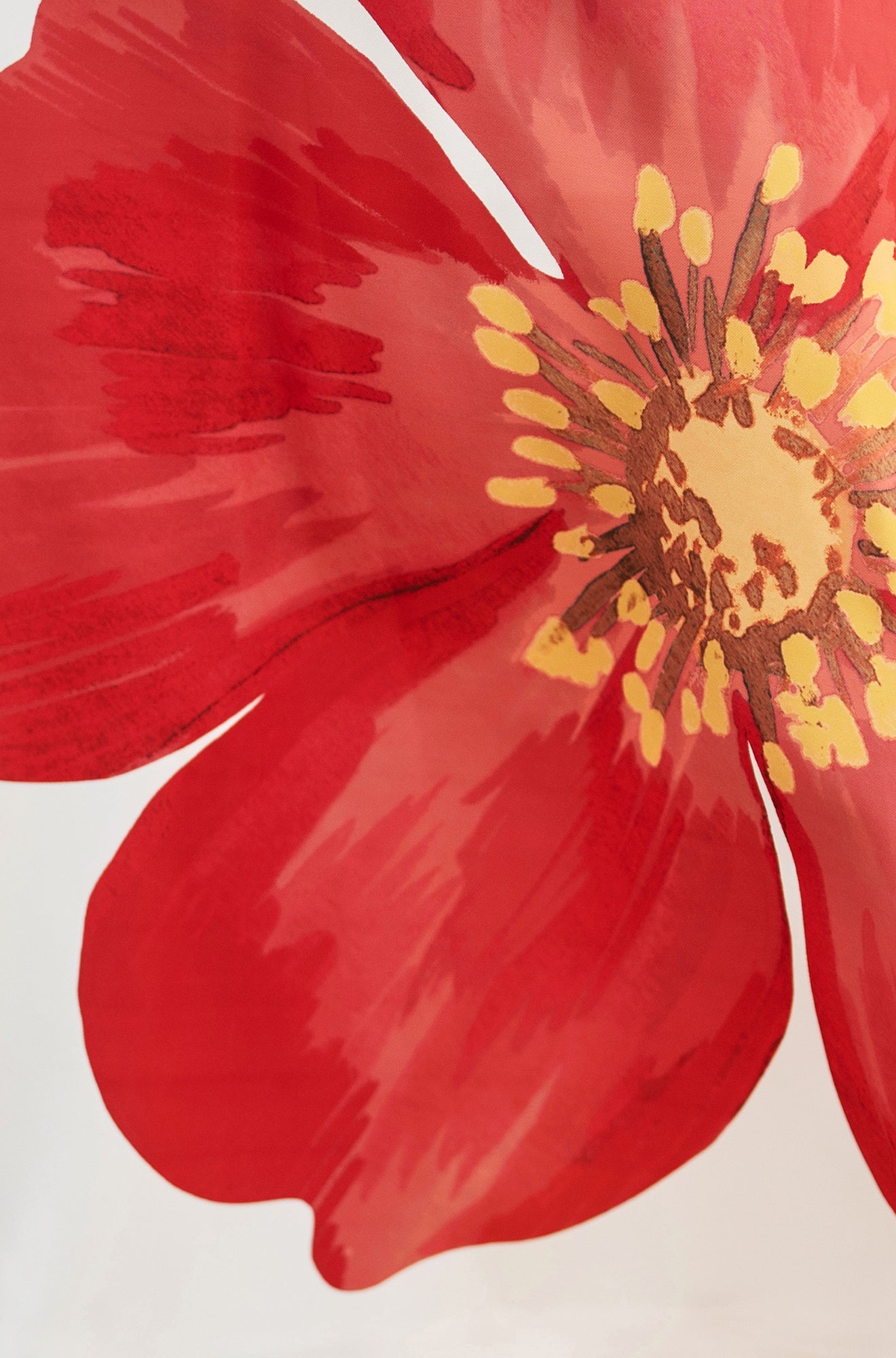 Yumi White Oversize Poppy Placement Midi Sun Dress Dress Occasion Yumi