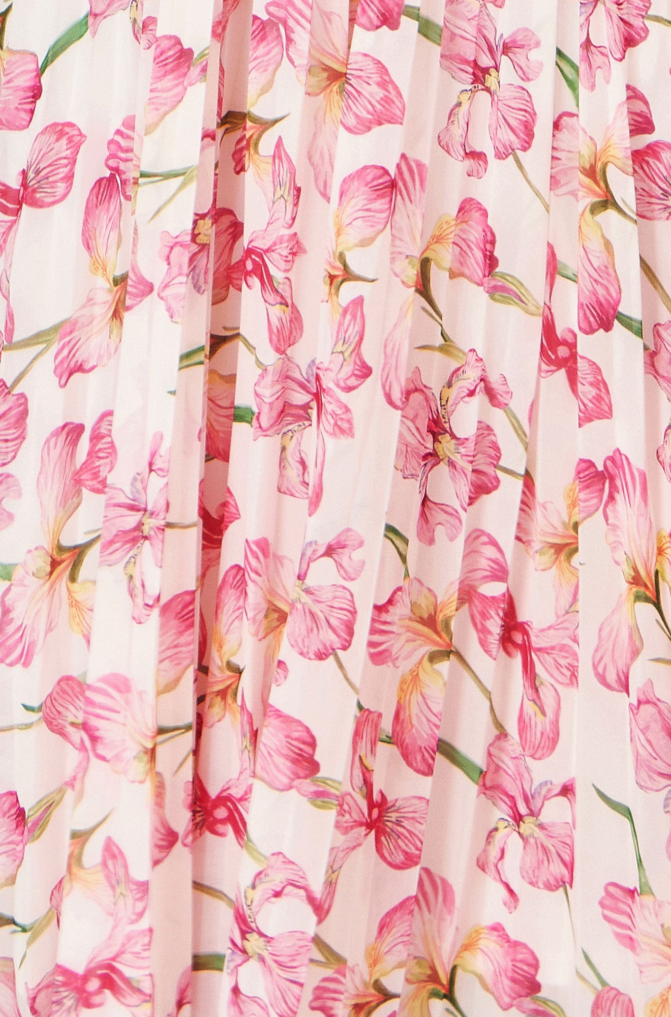 Yumi White Orchid Floral Pleated Wrap Maxi Dress Dress Occasion Yumi