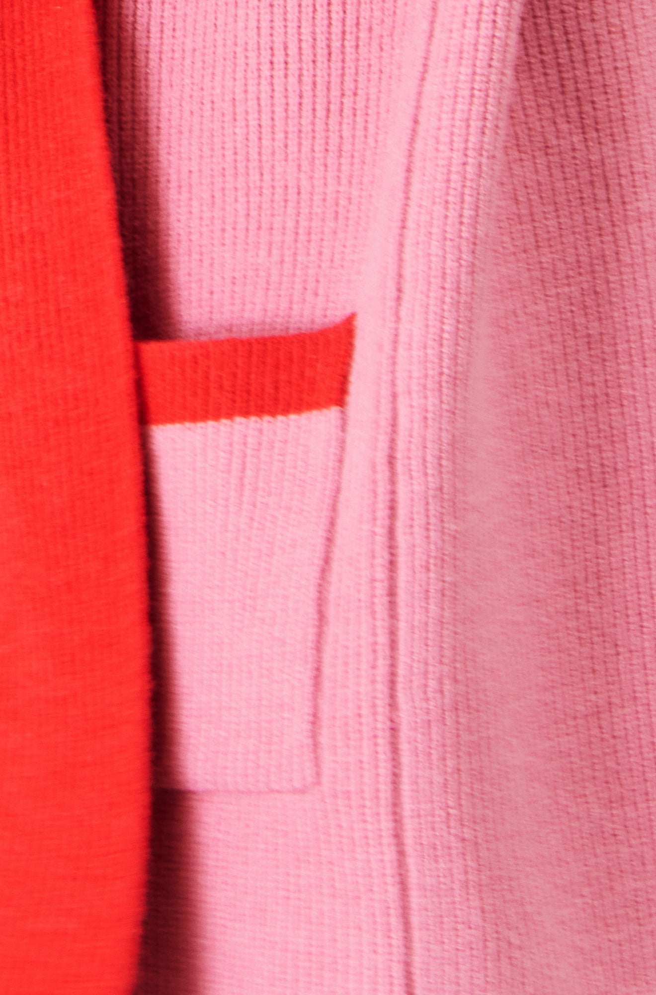 Yumi Pink Contrast Knitted Cardigan Knit Cardigan Yumi