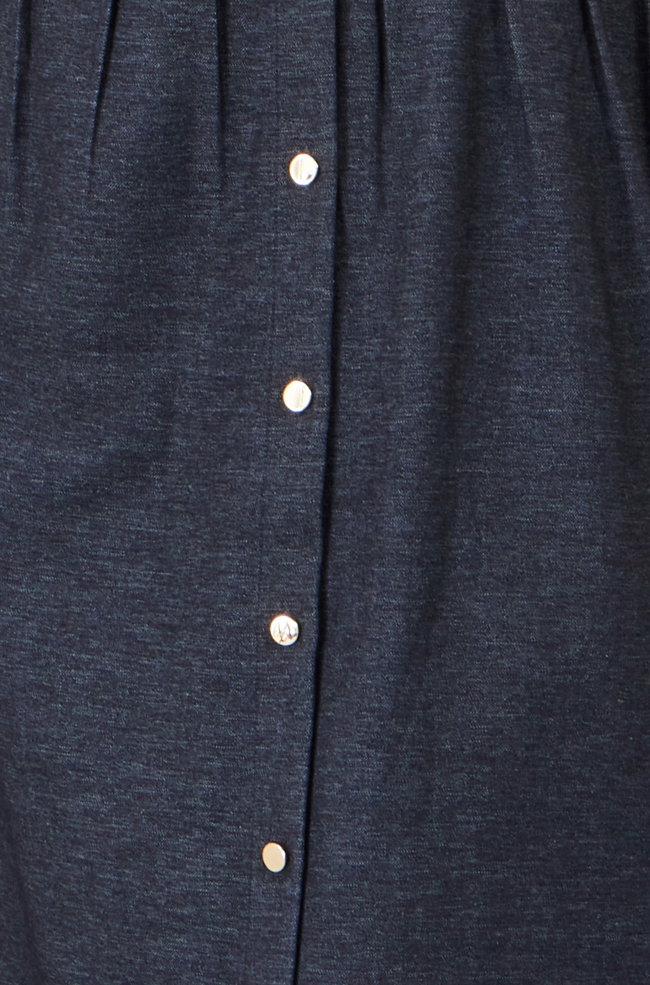 Yumi Navy Stretch Midi Shirt Dress Dress Casual Yumi