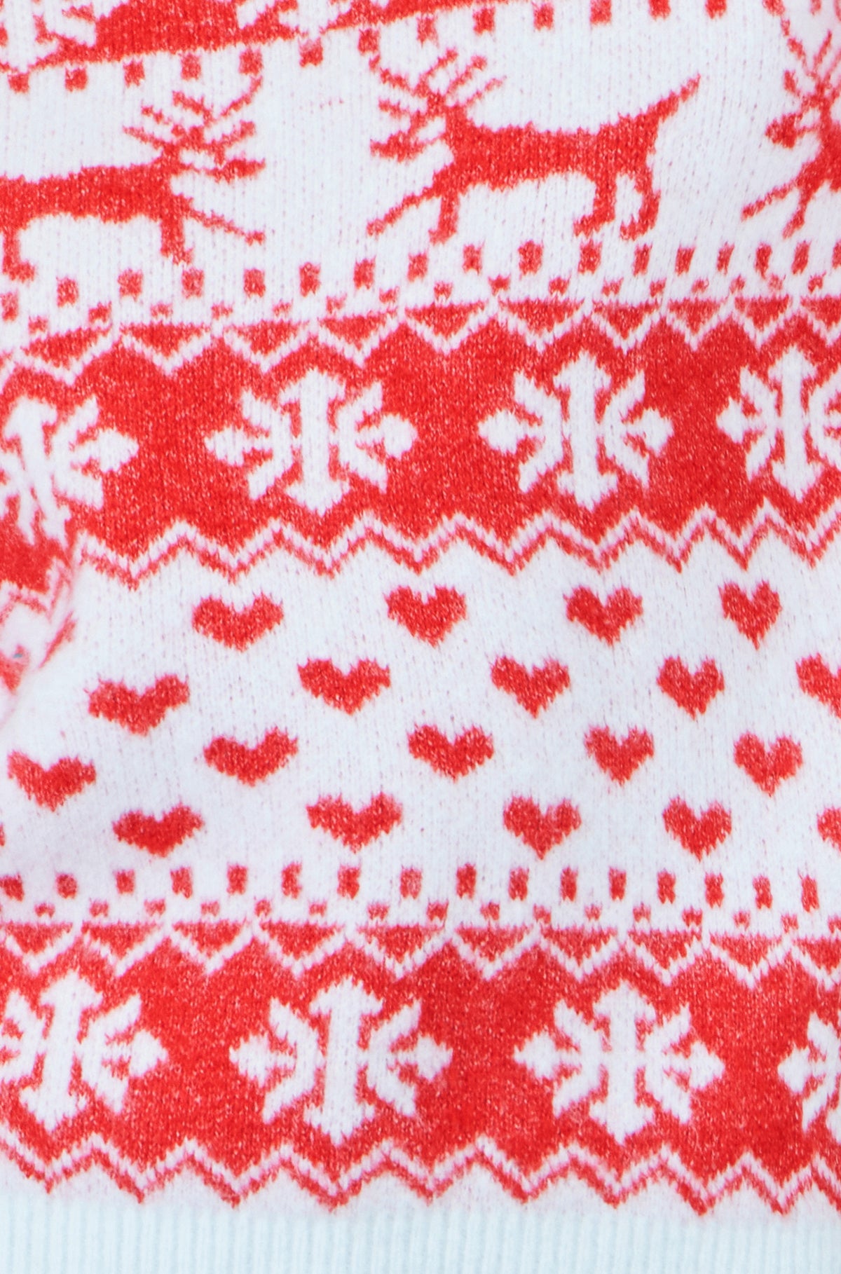 Yumi Red Heart Fairisle Christmas Jumper Knit Xmas Jumper Yumi