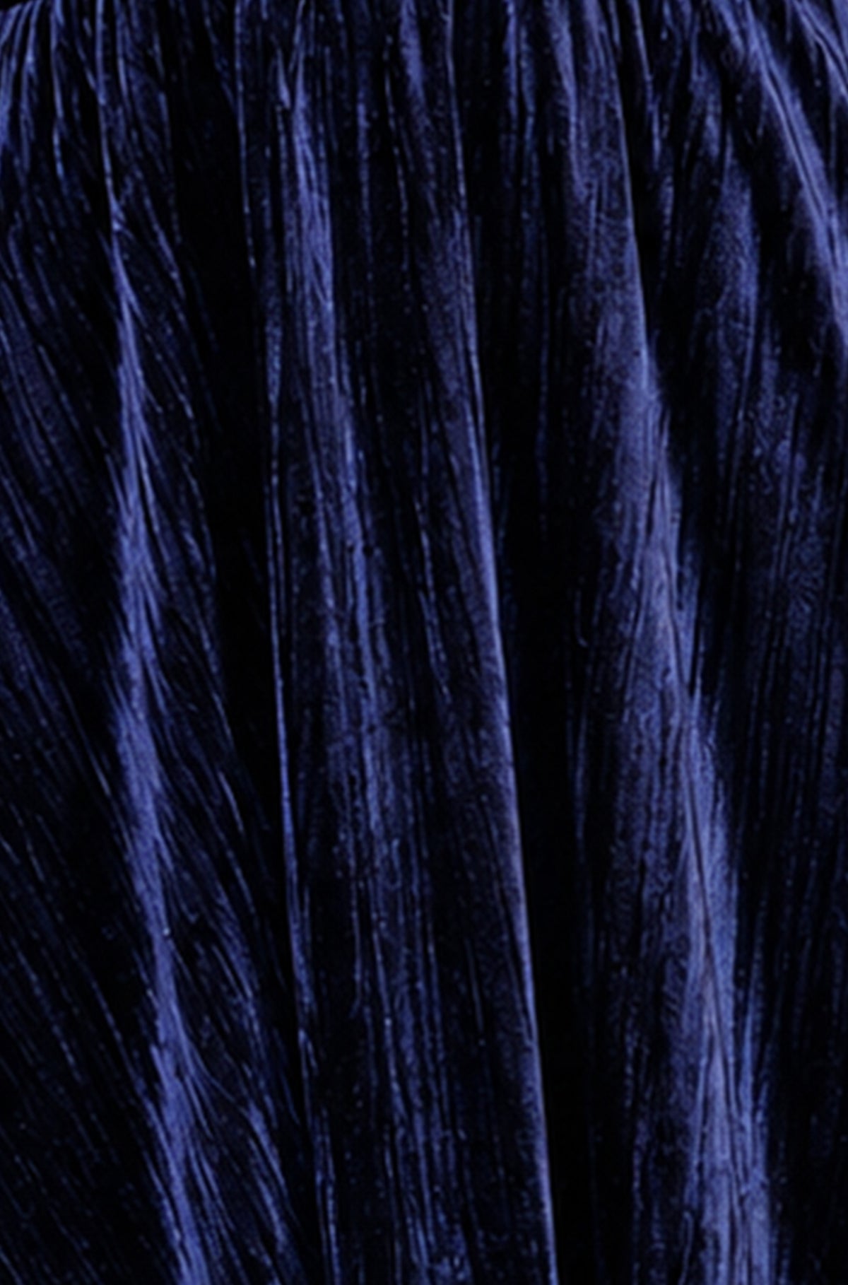 Yumi Navy Ruched Waist Velvet Skater Dress Dress Party Yumi