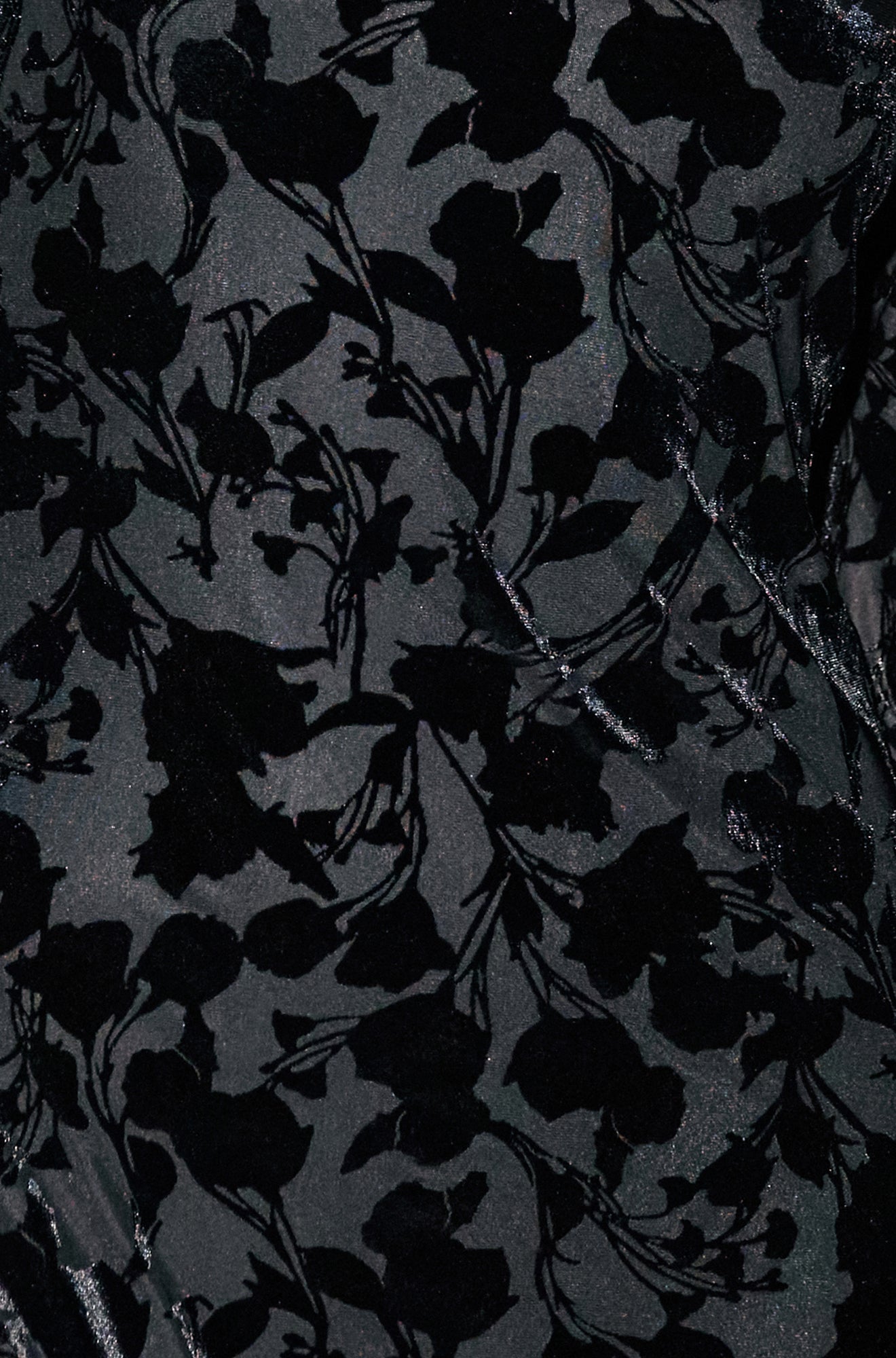 Yumi Black Burnout Velvet Midi Dress Dress Party Yumi