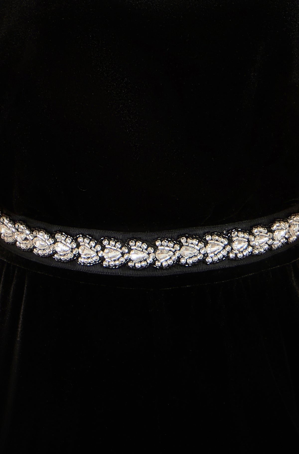 Yumi Black Velvet Jumpsuit With Diamante Embellishment Jumpsuit Yumi