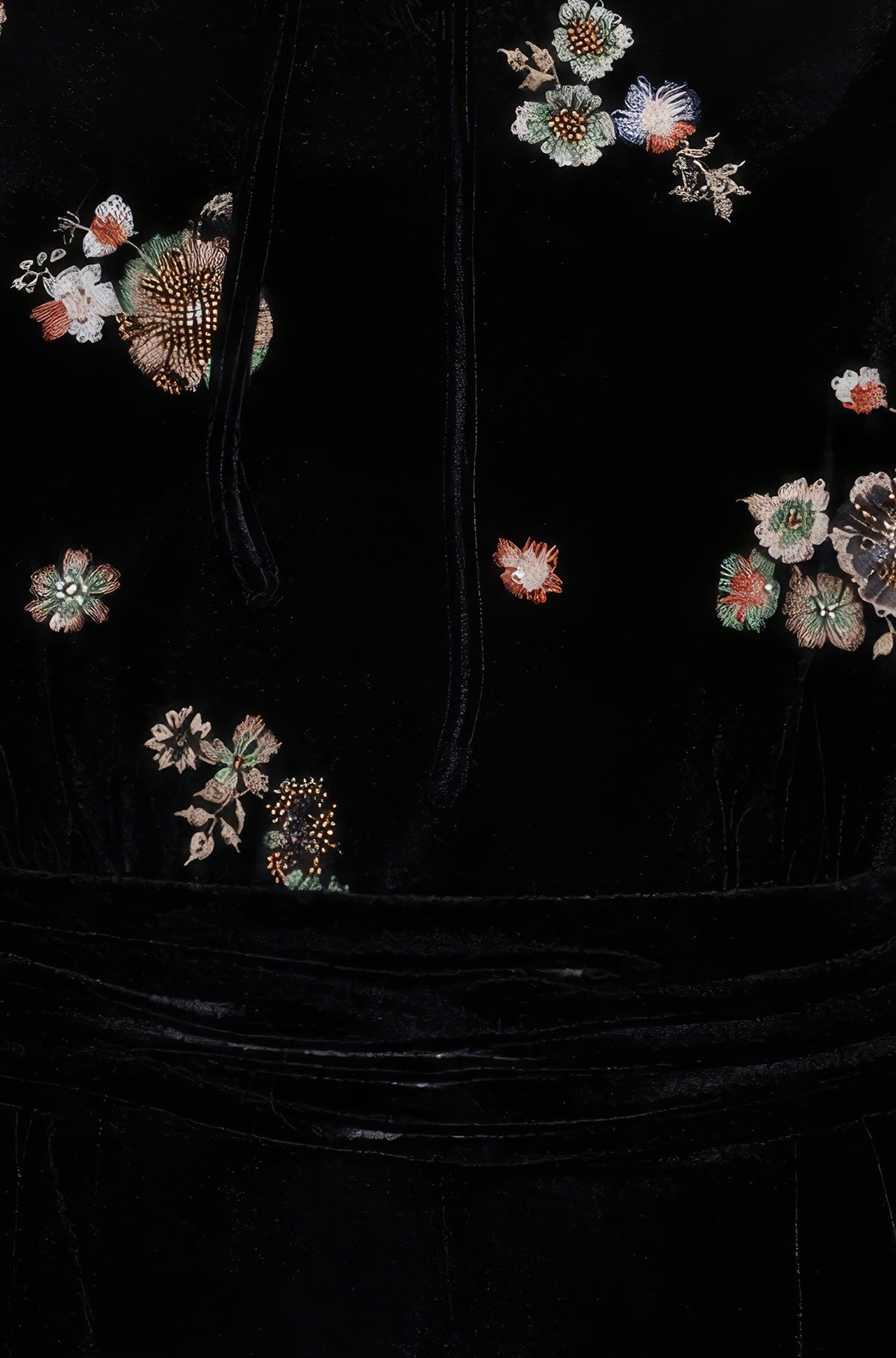 Yumi Black Luxe Velvet Embellished Jumpsuit Jumpsuit Yumi