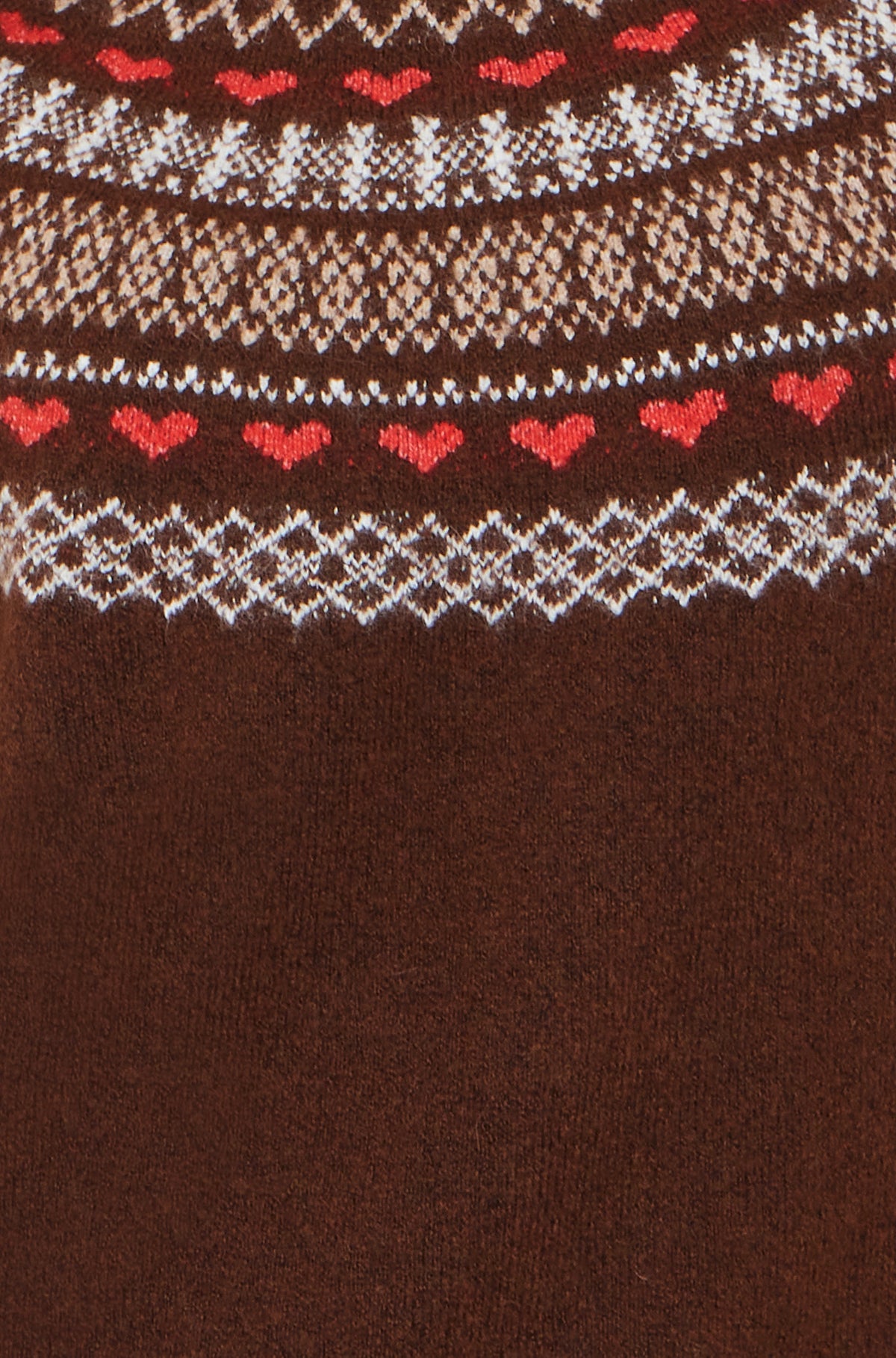 Yumi Brown Relaxed Fairisle Jumper Knit Xmas Jumper Yumi