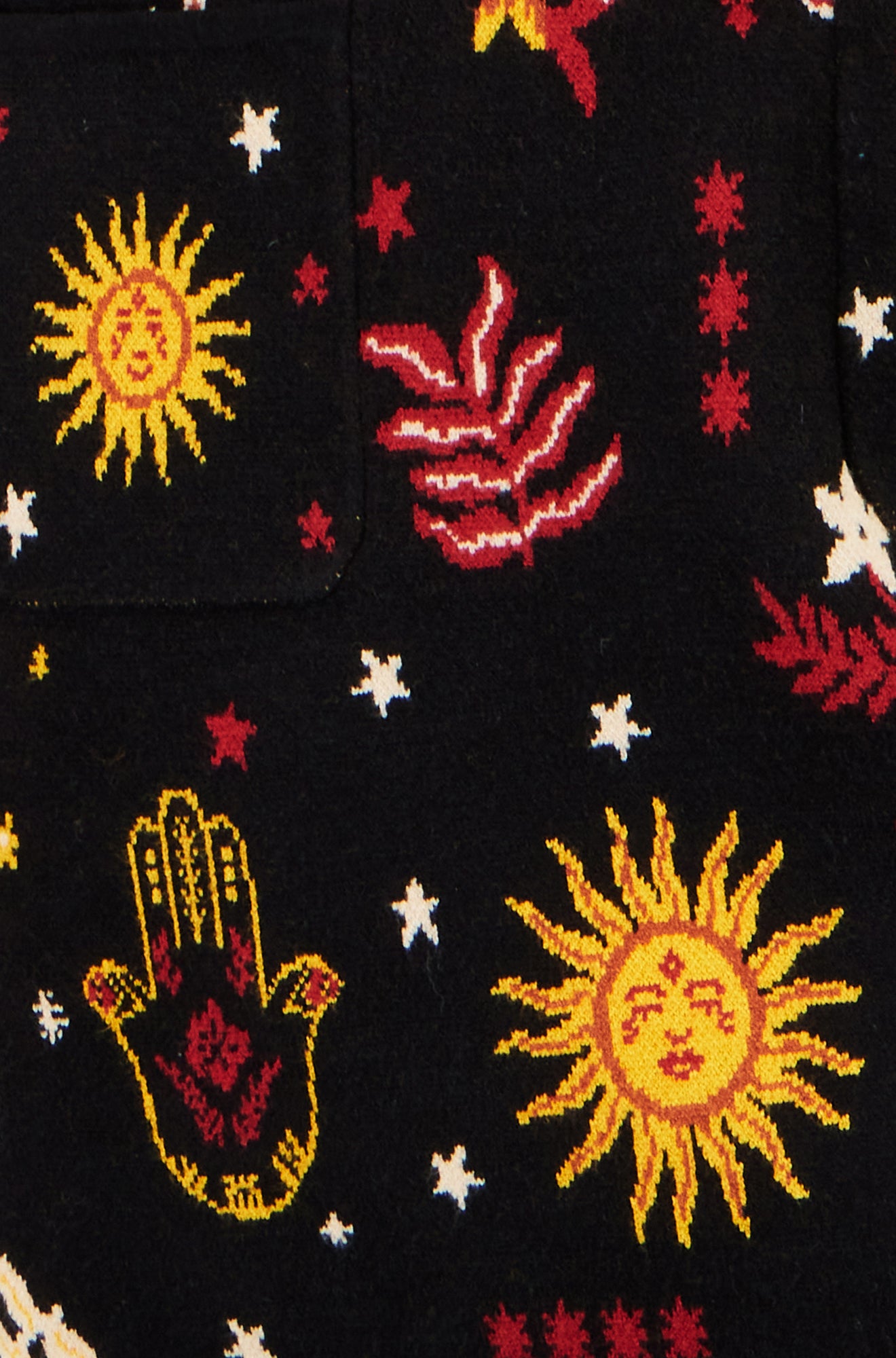 Yumi Black Cosmic Intarsia Knitted Tunic Dress Knit Dress Yumi