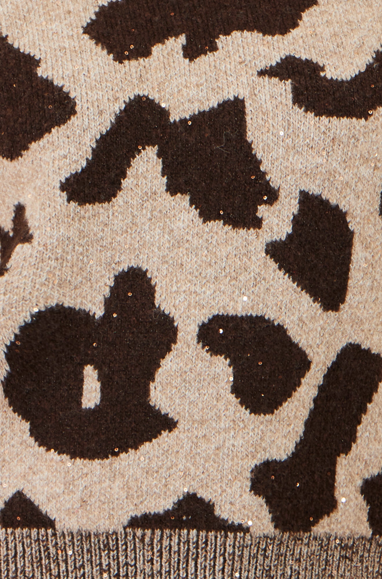Yumi Brown Leopard Intarsia Short Sleeve Jumper Knit Jumper Yumi