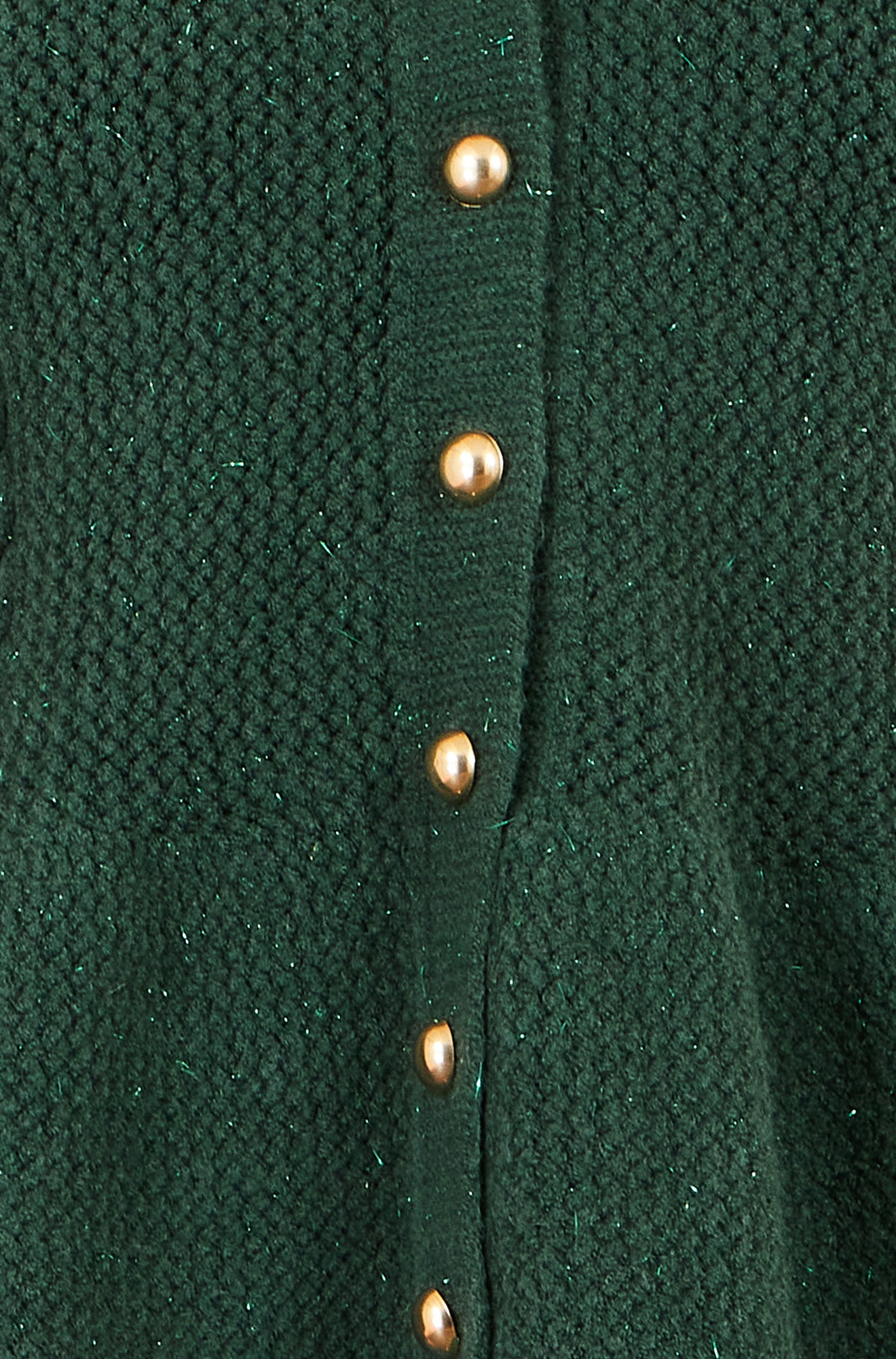 Yumi Green Cable Knit Peplum Cardigan Knit Cardigan Yumi