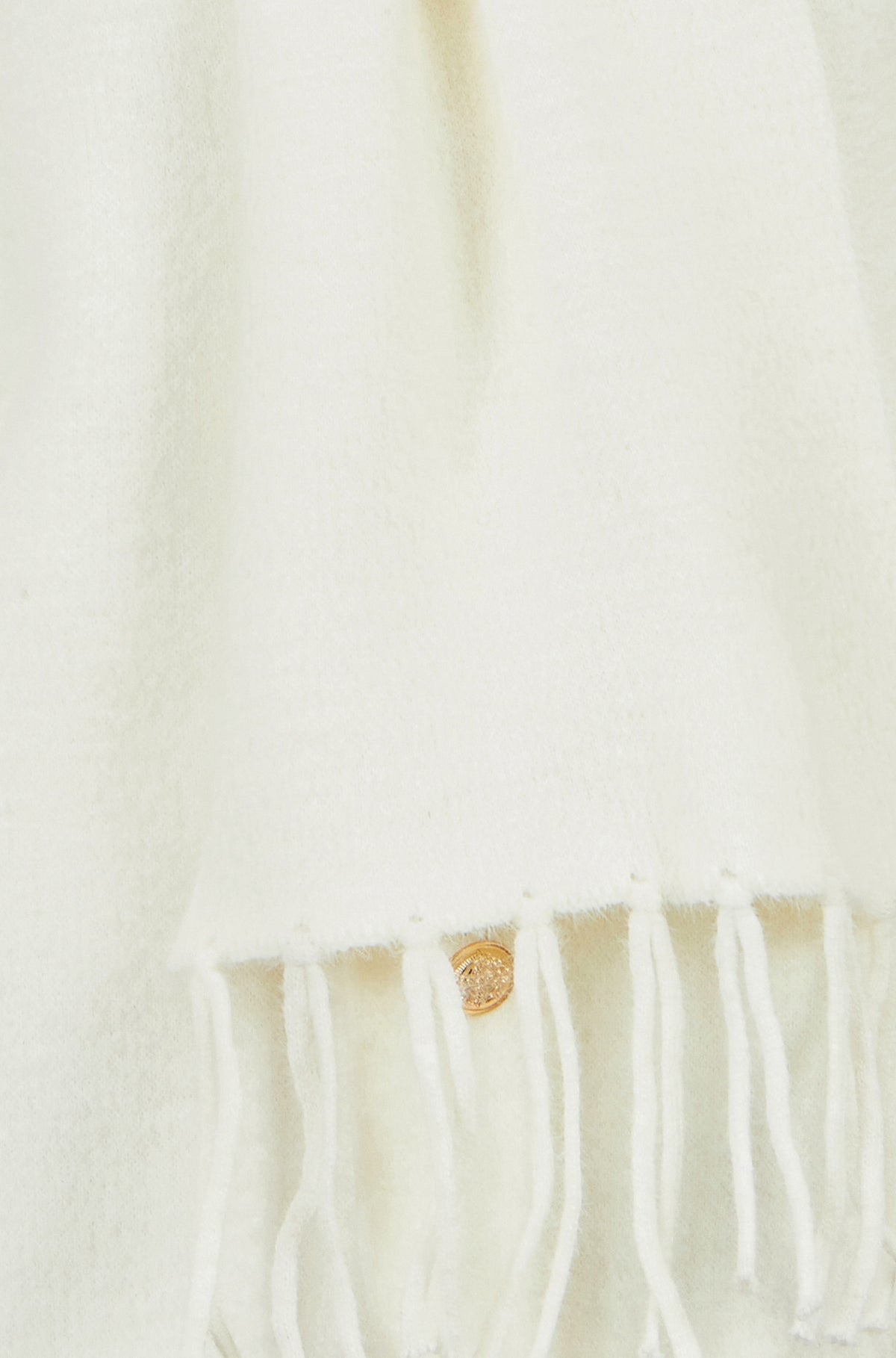 Yumi Ivory Eyelash Knit Jacket With Scarf Knit Cardigan Yumi