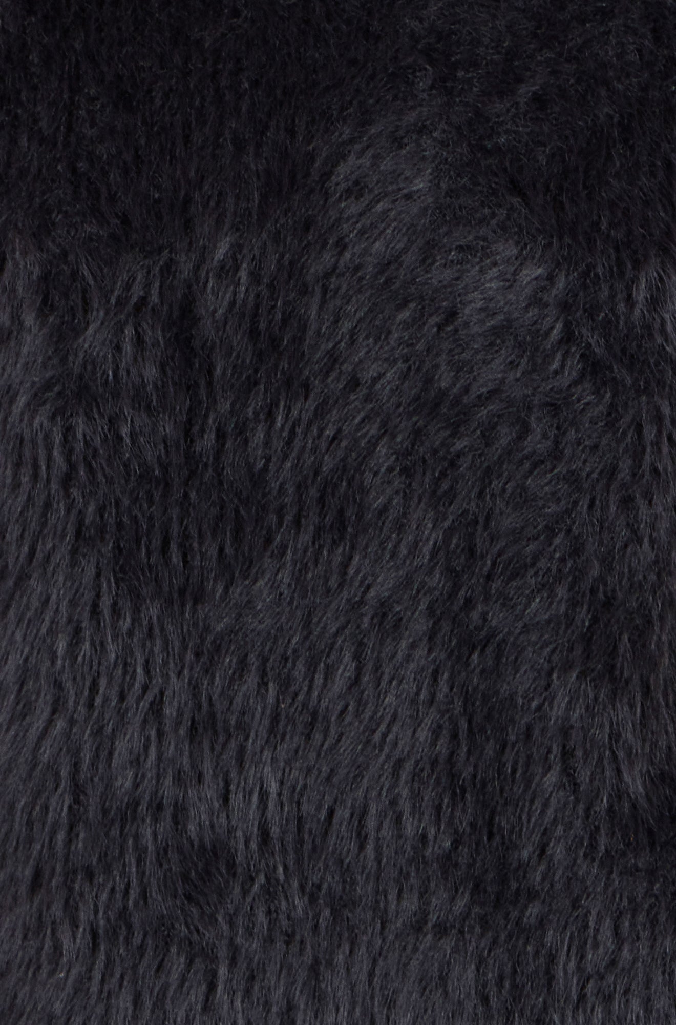 Yumi Black Fluffy Short Sleeve Jumper Knit Jumper Yumi