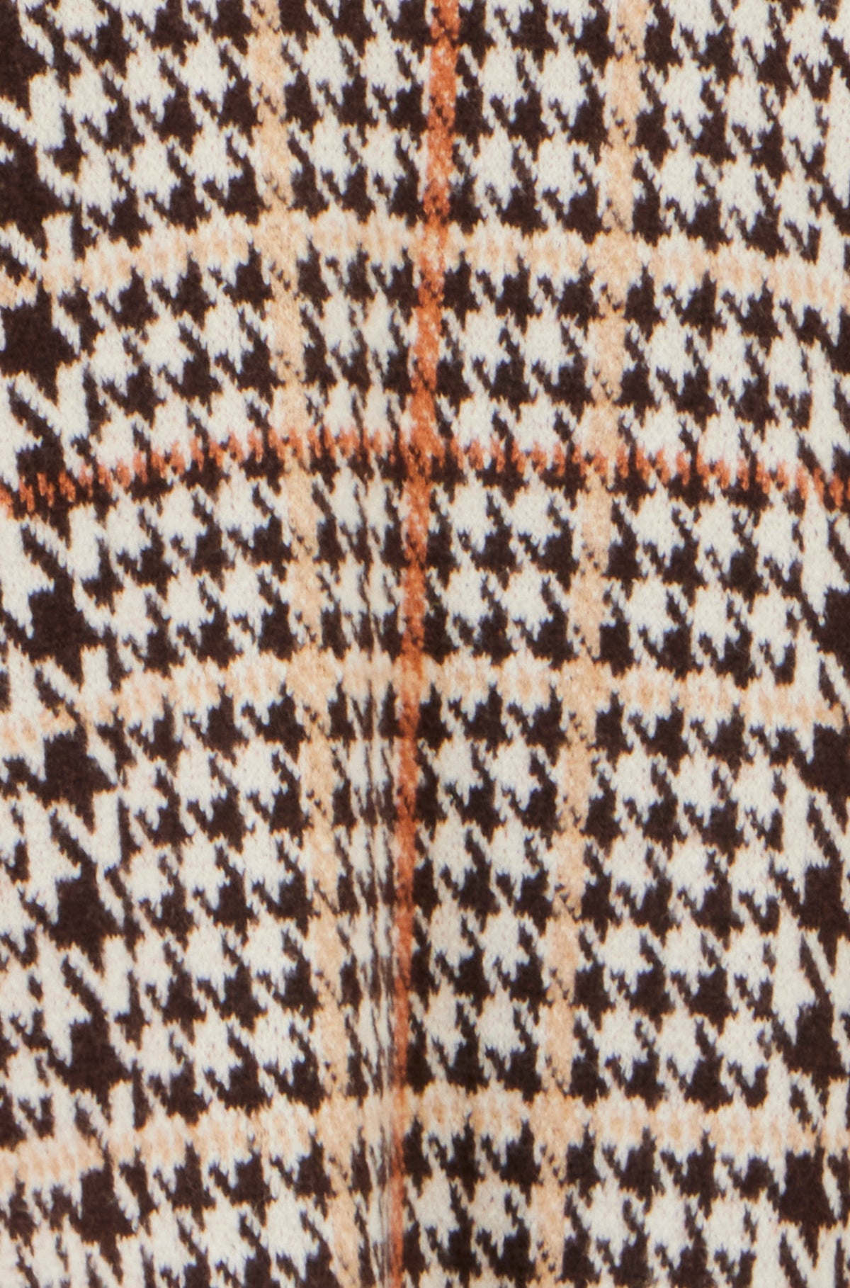 Yumi Brown Knitted Check Long Cardigan Knit Cardigan Yumi