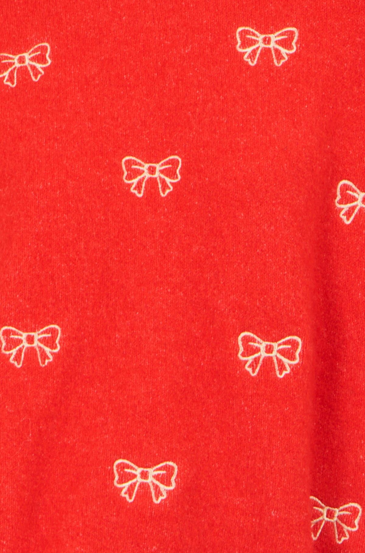 Yumi Red Embroidered Bow Relaxed Jumper Knit Xmas Jumper Yumi