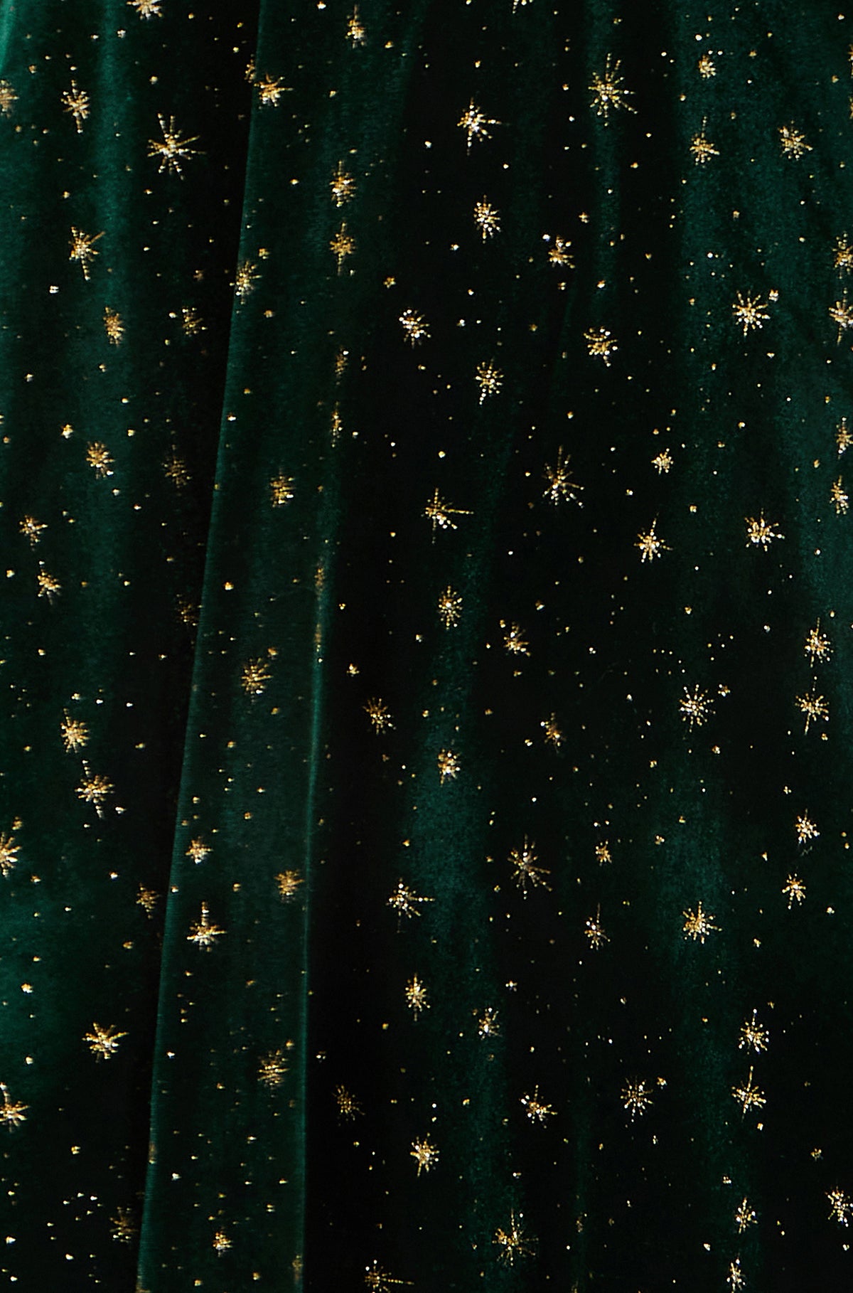 Yumi Green Velvet Skater Dress With Foil Star Print Dress Party Yumi