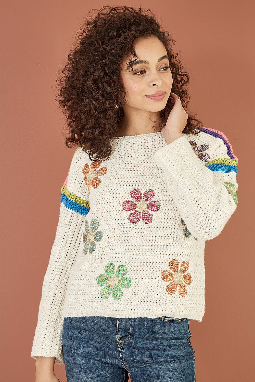 Crochet Flower Jumper