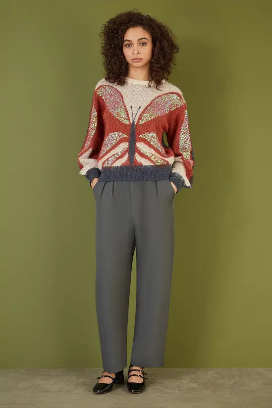 Butterfly Sequin Knitted Jumper