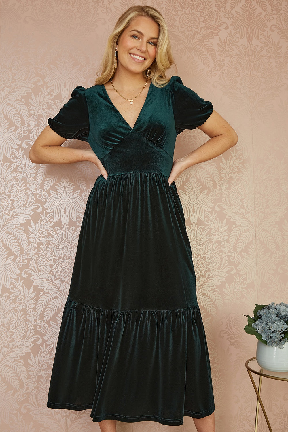 Velvet Midi Dress
